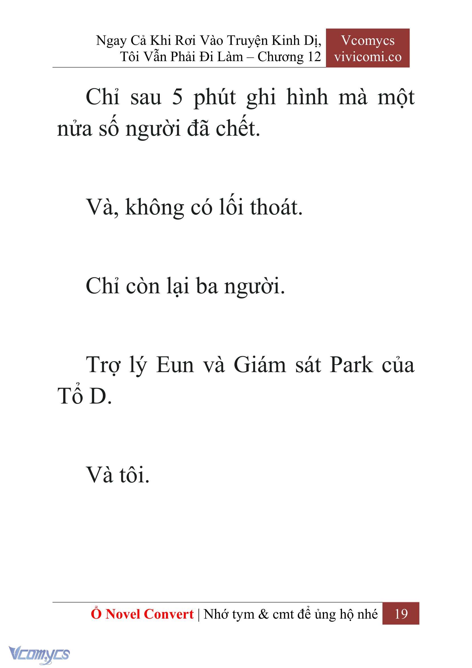 [Novel] Ngay Cả Khi Rơi Vào Truyện Kinh Dị, Tôi Vẫn Phải Đi Làm Chapter 12 - Trang 22