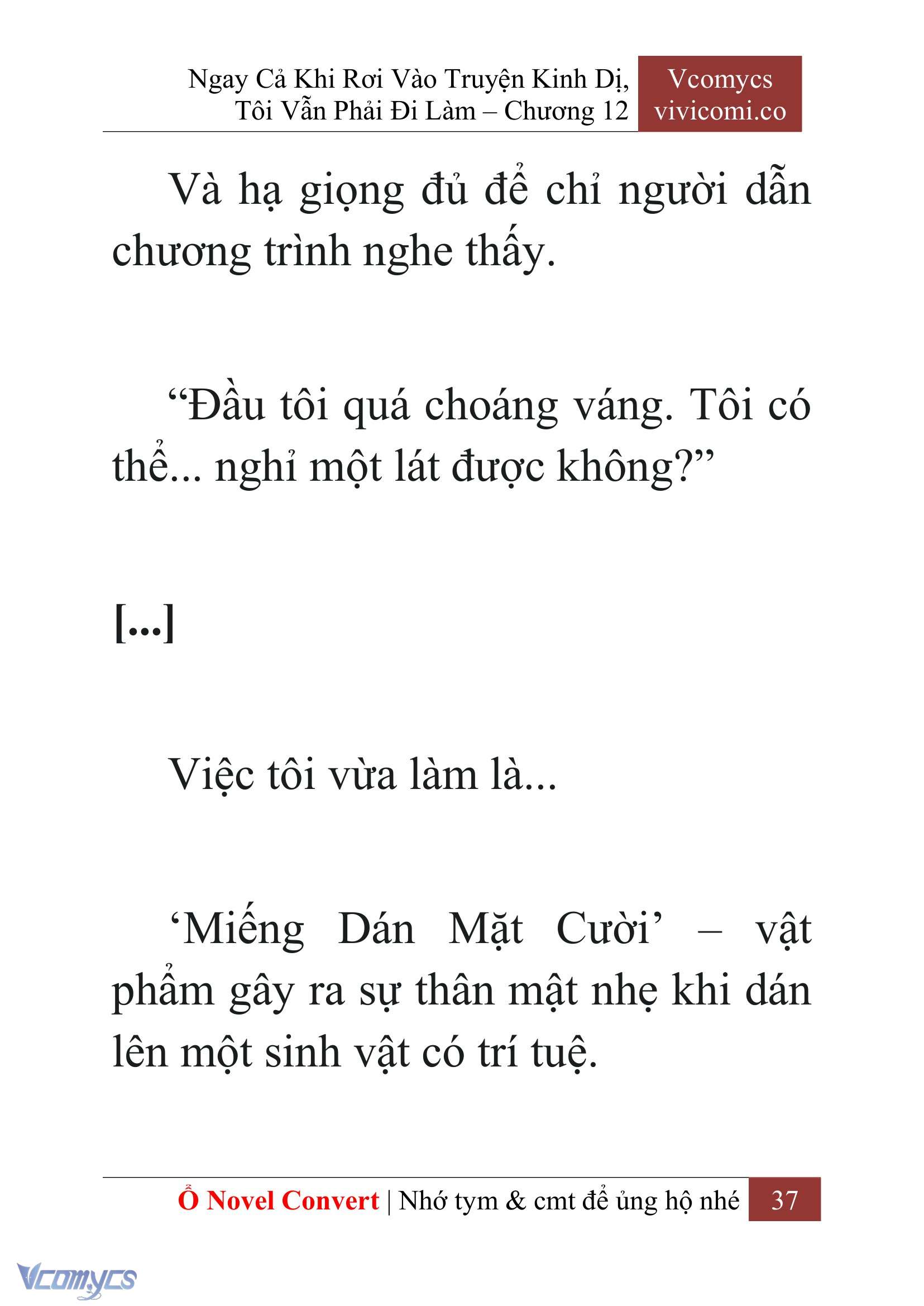 [Novel] Ngay Cả Khi Rơi Vào Truyện Kinh Dị, Tôi Vẫn Phải Đi Làm Chapter 12 - Trang 40