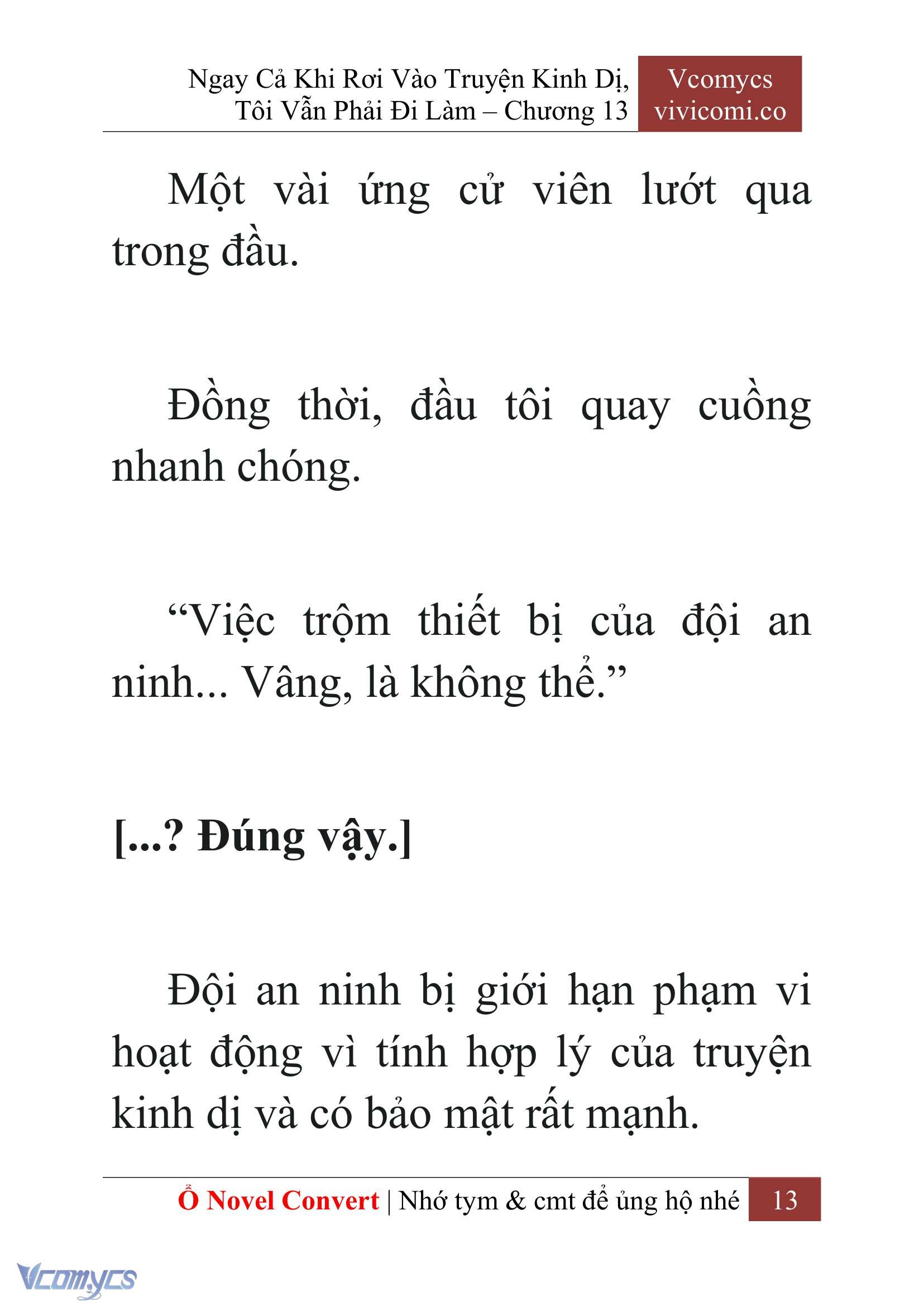 [Novel] Ngay Cả Khi Rơi Vào Truyện Kinh Dị, Tôi Vẫn Phải Đi Làm Chapter 13 - Trang 15