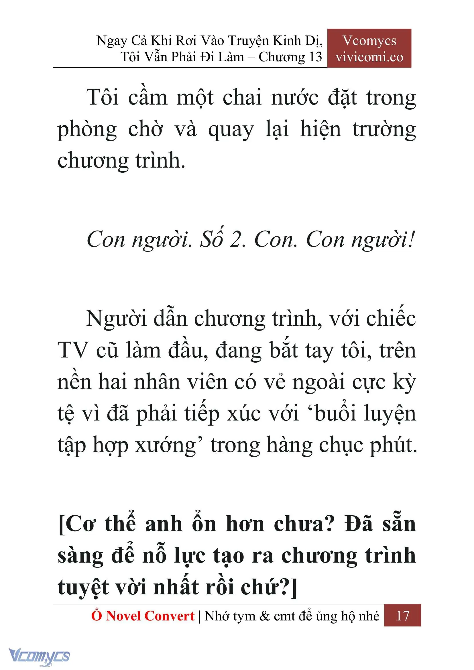 [Novel] Ngay Cả Khi Rơi Vào Truyện Kinh Dị, Tôi Vẫn Phải Đi Làm Chapter 13 - Trang 19
