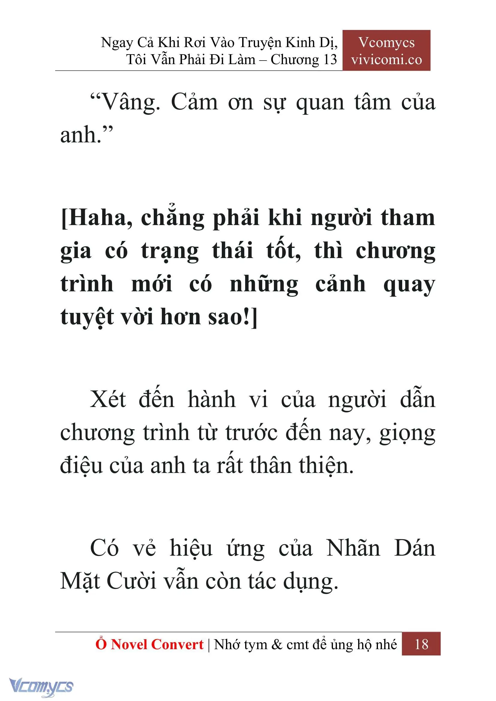 [Novel] Ngay Cả Khi Rơi Vào Truyện Kinh Dị, Tôi Vẫn Phải Đi Làm Chapter 13 - Trang 20