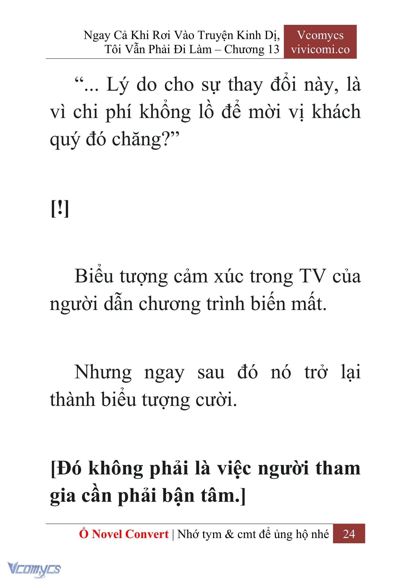 [Novel] Ngay Cả Khi Rơi Vào Truyện Kinh Dị, Tôi Vẫn Phải Đi Làm Chapter 13 - Trang 26