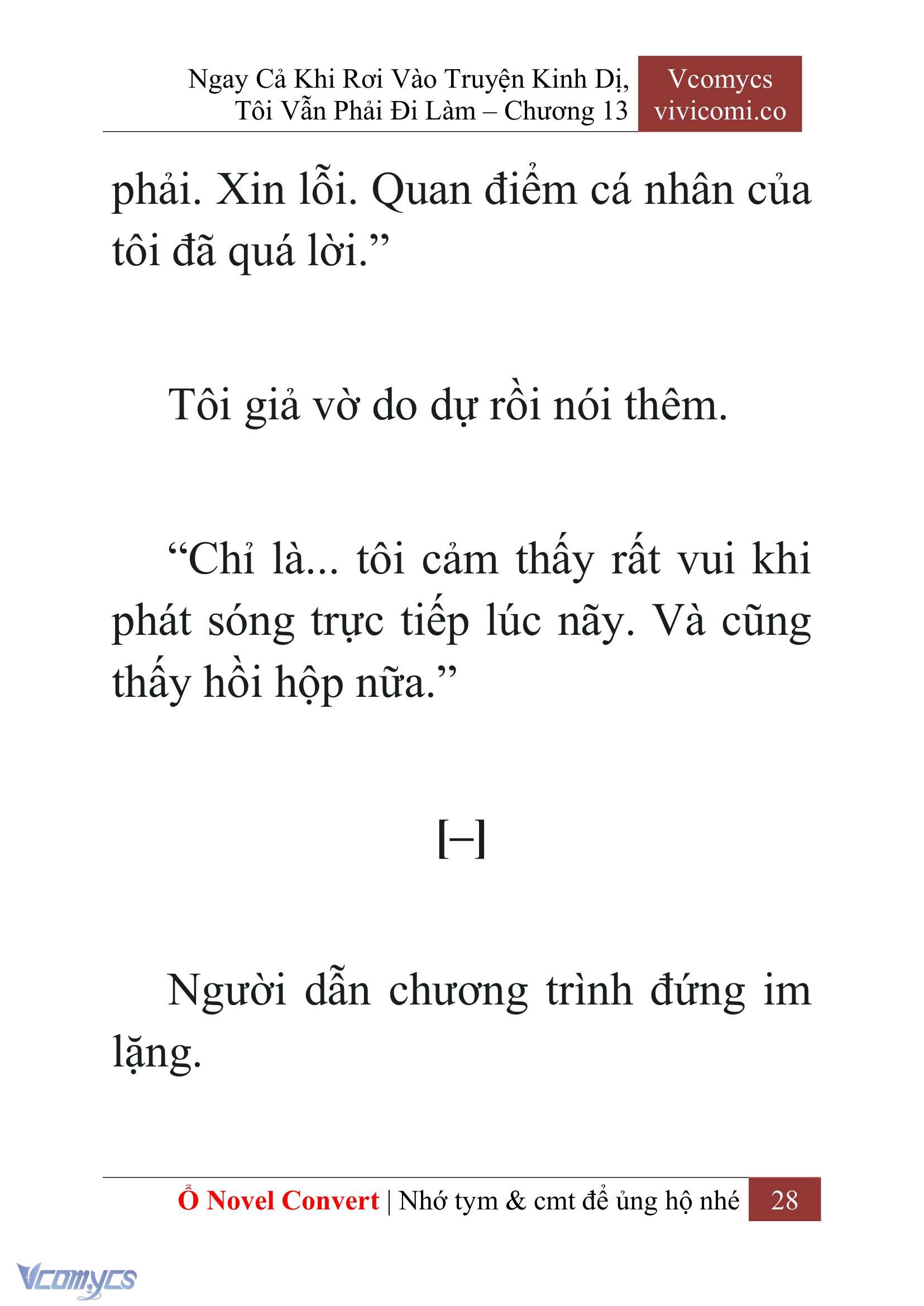 [Novel] Ngay Cả Khi Rơi Vào Truyện Kinh Dị, Tôi Vẫn Phải Đi Làm Chapter 13 - Trang 30