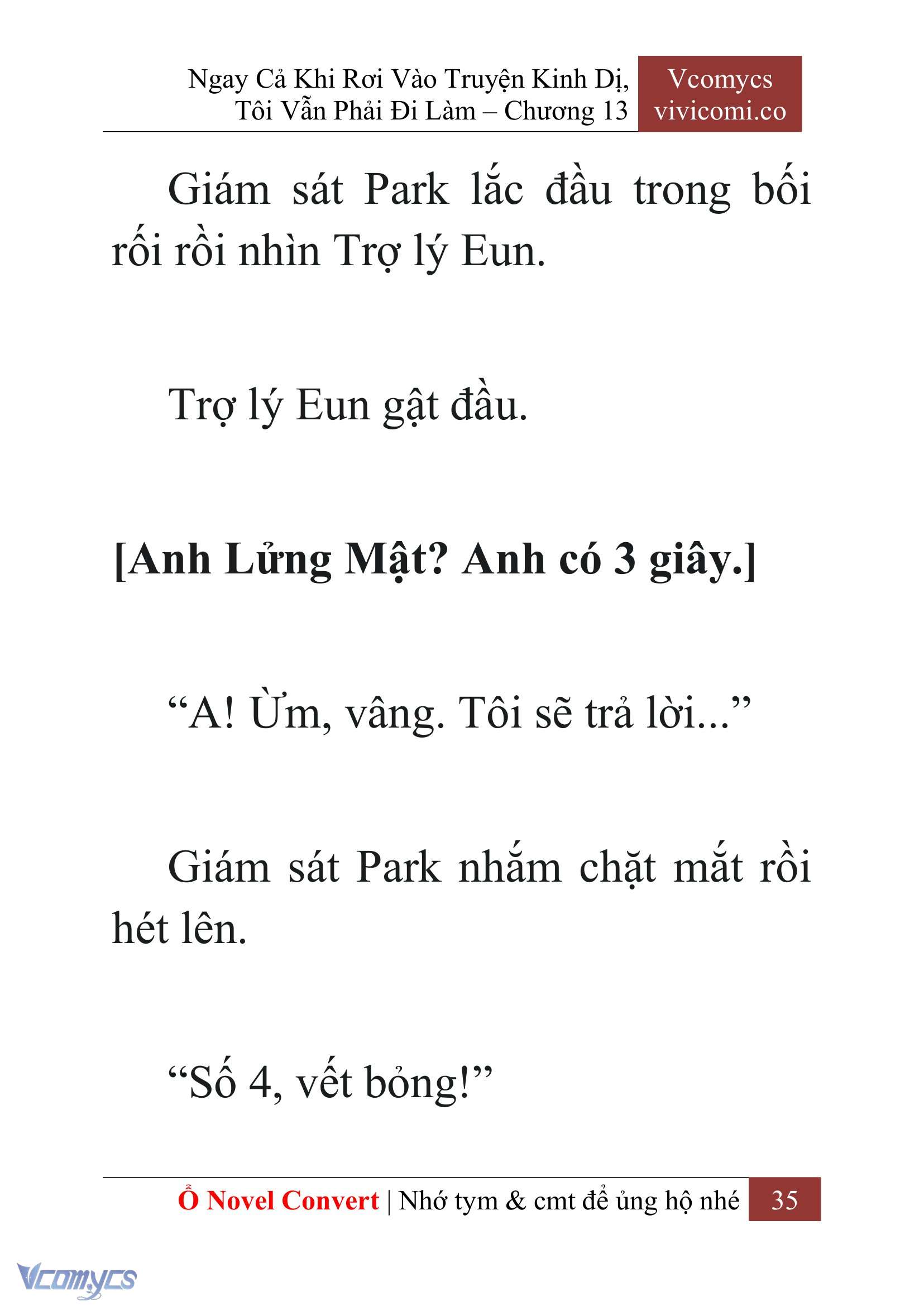 [Novel] Ngay Cả Khi Rơi Vào Truyện Kinh Dị, Tôi Vẫn Phải Đi Làm Chapter 13 - Trang 37