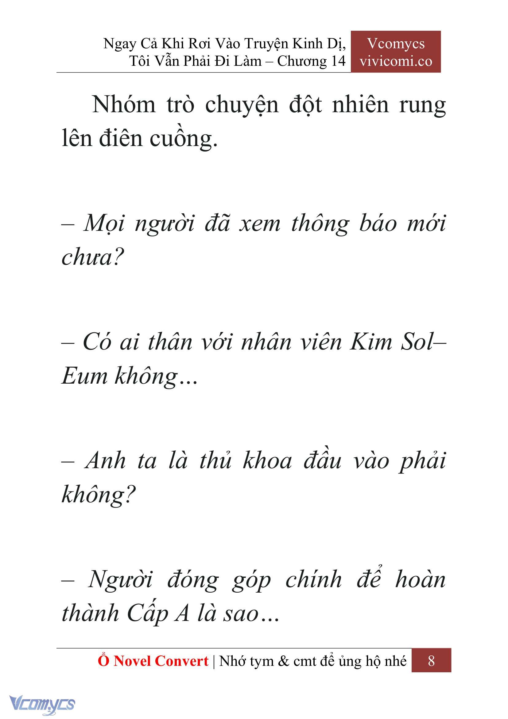 [Novel] Ngay Cả Khi Rơi Vào Truyện Kinh Dị, Tôi Vẫn Phải Đi Làm Chapter 14 - Trang 11