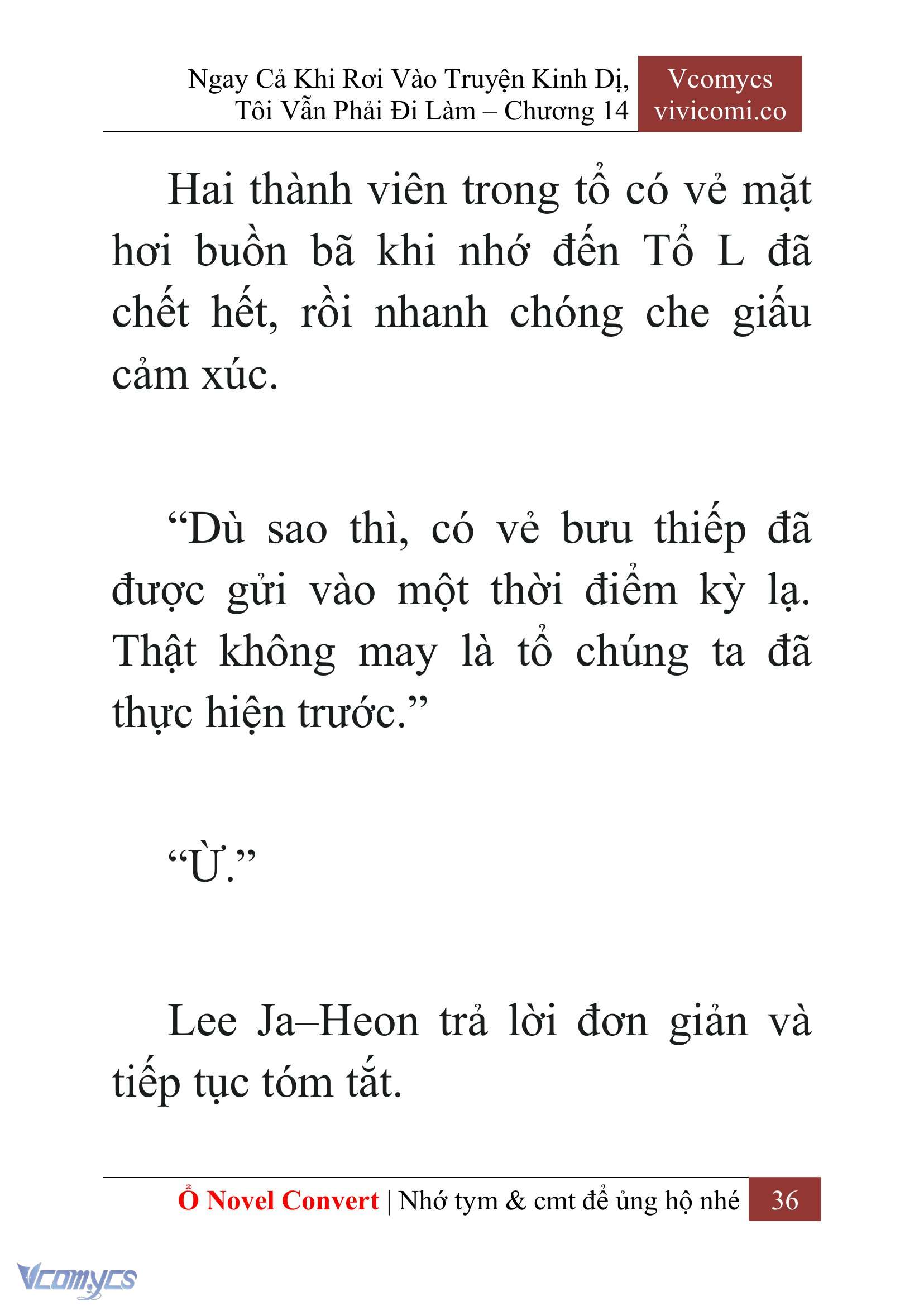 [Novel] Ngay Cả Khi Rơi Vào Truyện Kinh Dị, Tôi Vẫn Phải Đi Làm Chapter 14 - Trang 39
