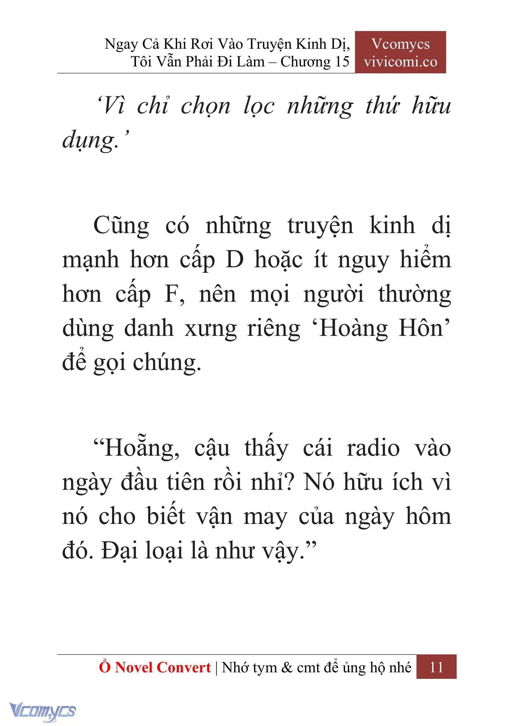 [Novel] Ngay Cả Khi Rơi Vào Truyện Kinh Dị, Tôi Vẫn Phải Đi Làm Chapter 15 - Trang 14