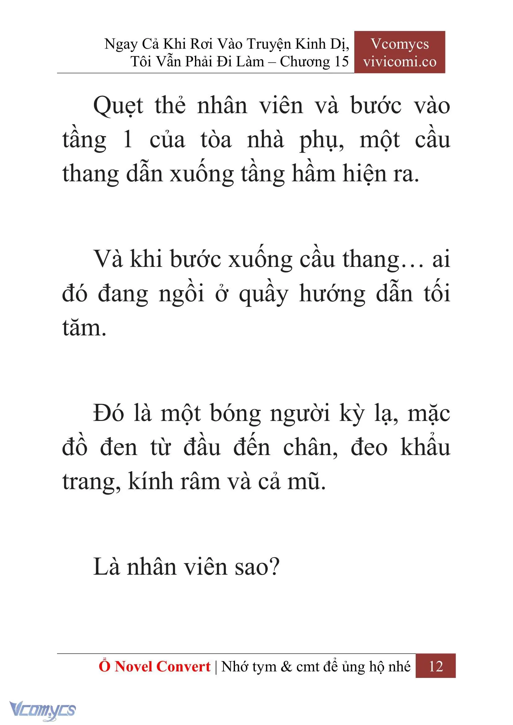 [Novel] Ngay Cả Khi Rơi Vào Truyện Kinh Dị, Tôi Vẫn Phải Đi Làm Chapter 15 - Trang 15