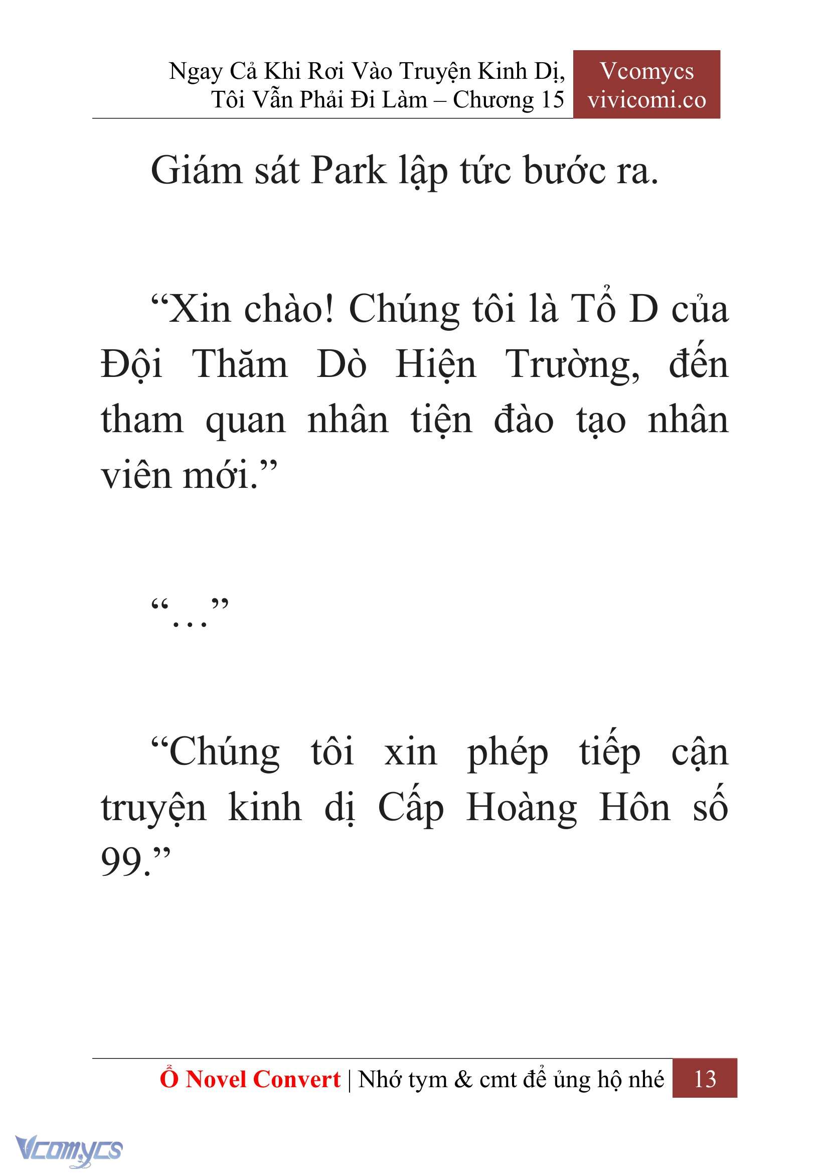 [Novel] Ngay Cả Khi Rơi Vào Truyện Kinh Dị, Tôi Vẫn Phải Đi Làm Chapter 15 - Trang 16