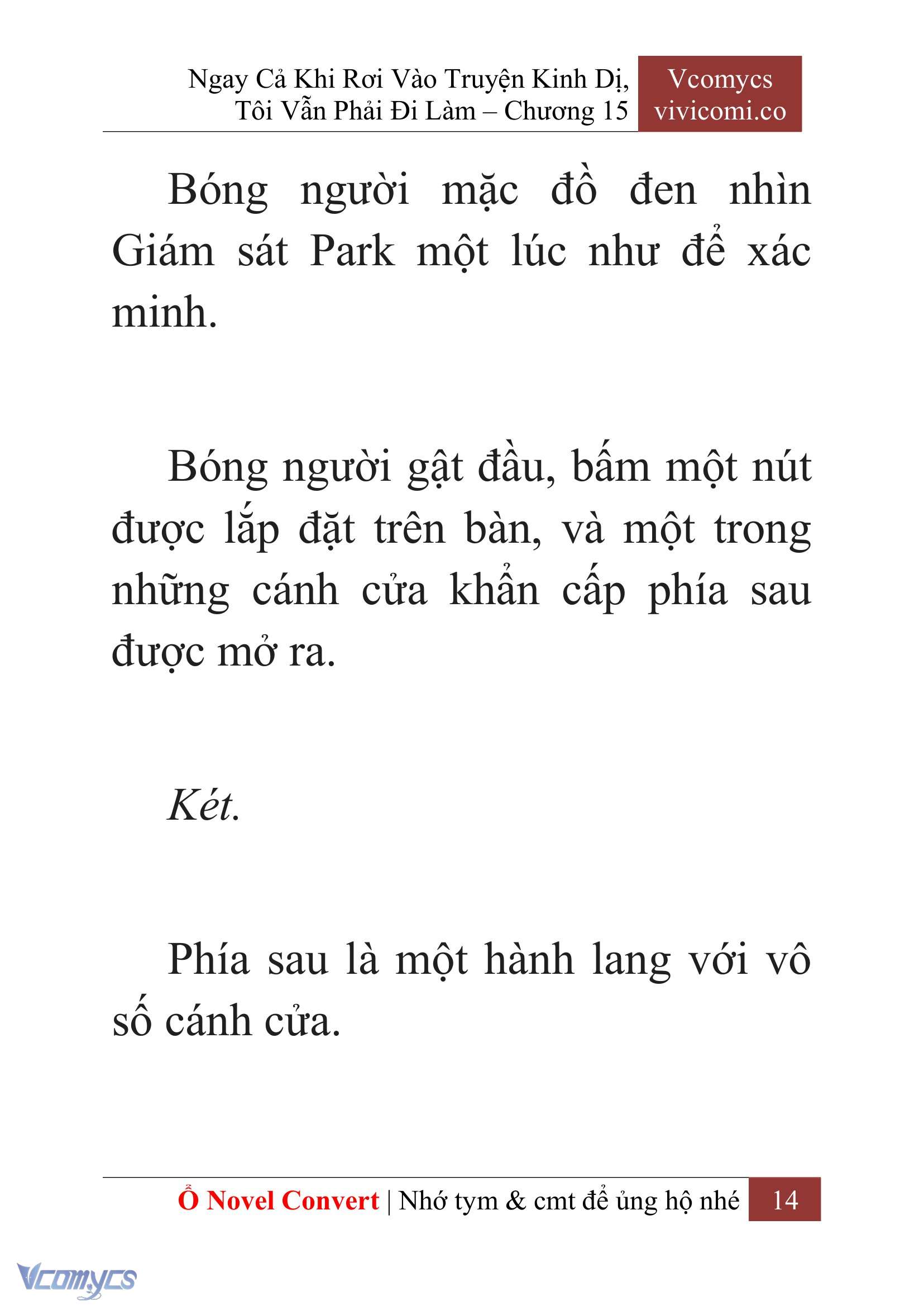 [Novel] Ngay Cả Khi Rơi Vào Truyện Kinh Dị, Tôi Vẫn Phải Đi Làm Chapter 15 - Trang 17