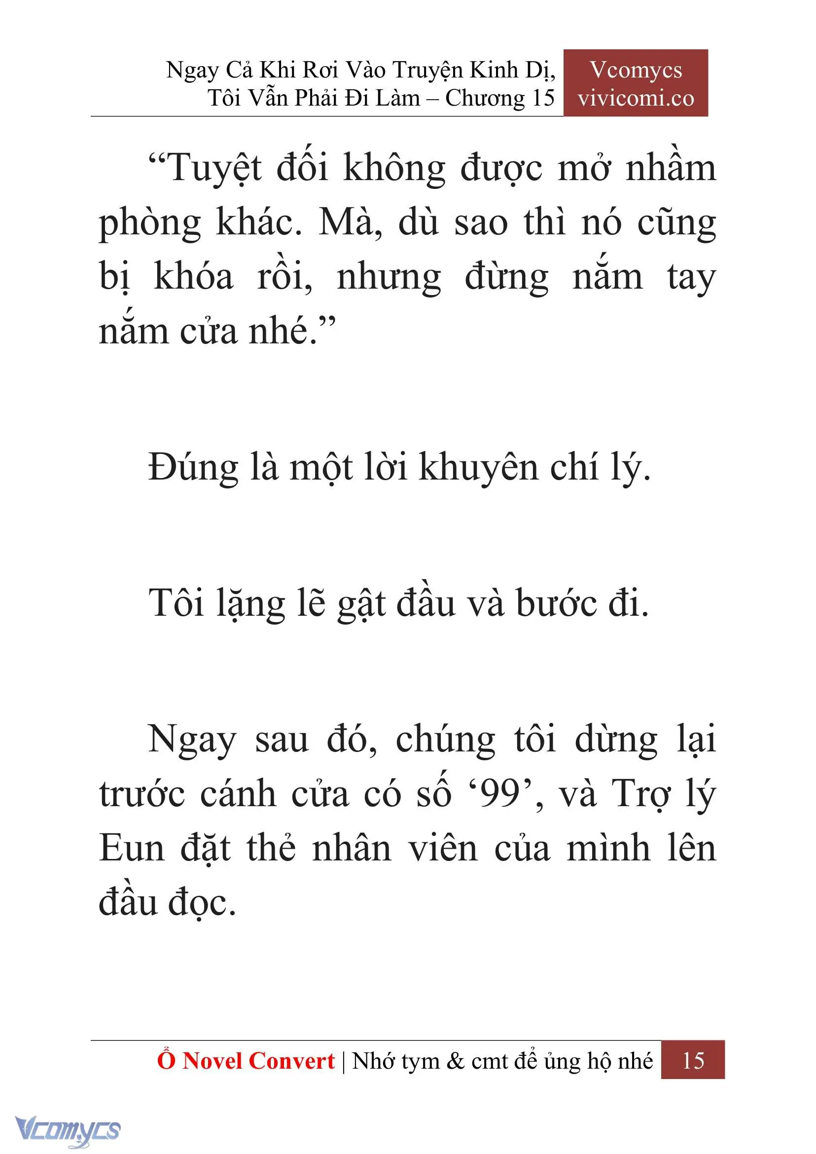 [Novel] Ngay Cả Khi Rơi Vào Truyện Kinh Dị, Tôi Vẫn Phải Đi Làm Chapter 15 - Trang 18