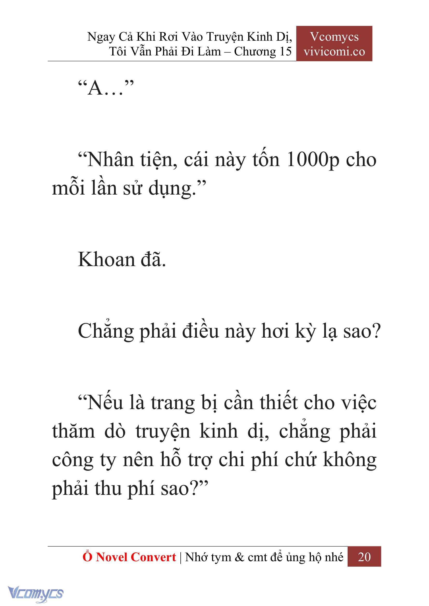 [Novel] Ngay Cả Khi Rơi Vào Truyện Kinh Dị, Tôi Vẫn Phải Đi Làm Chapter 15 - Trang 23