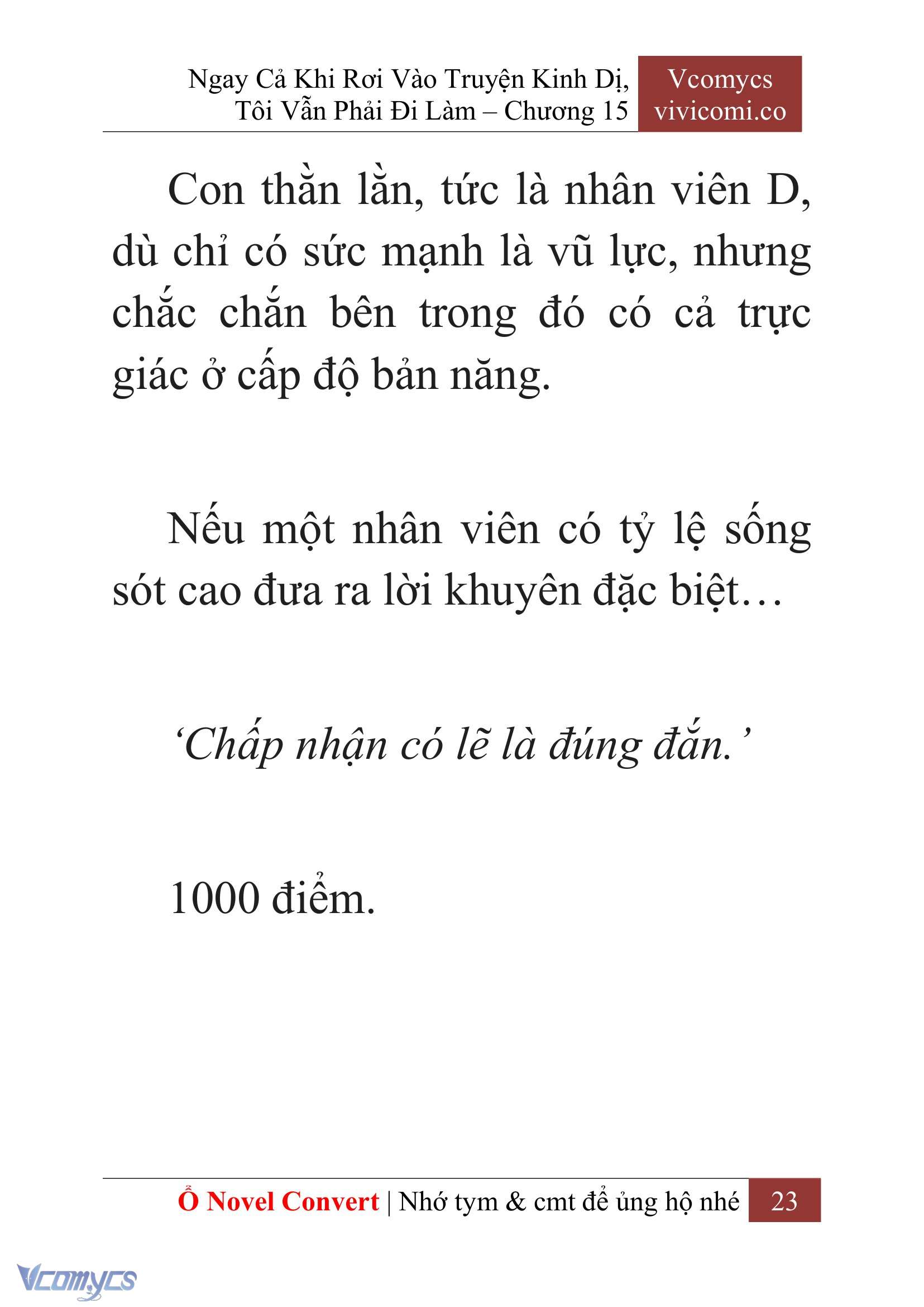 [Novel] Ngay Cả Khi Rơi Vào Truyện Kinh Dị, Tôi Vẫn Phải Đi Làm Chapter 15 - Trang 26