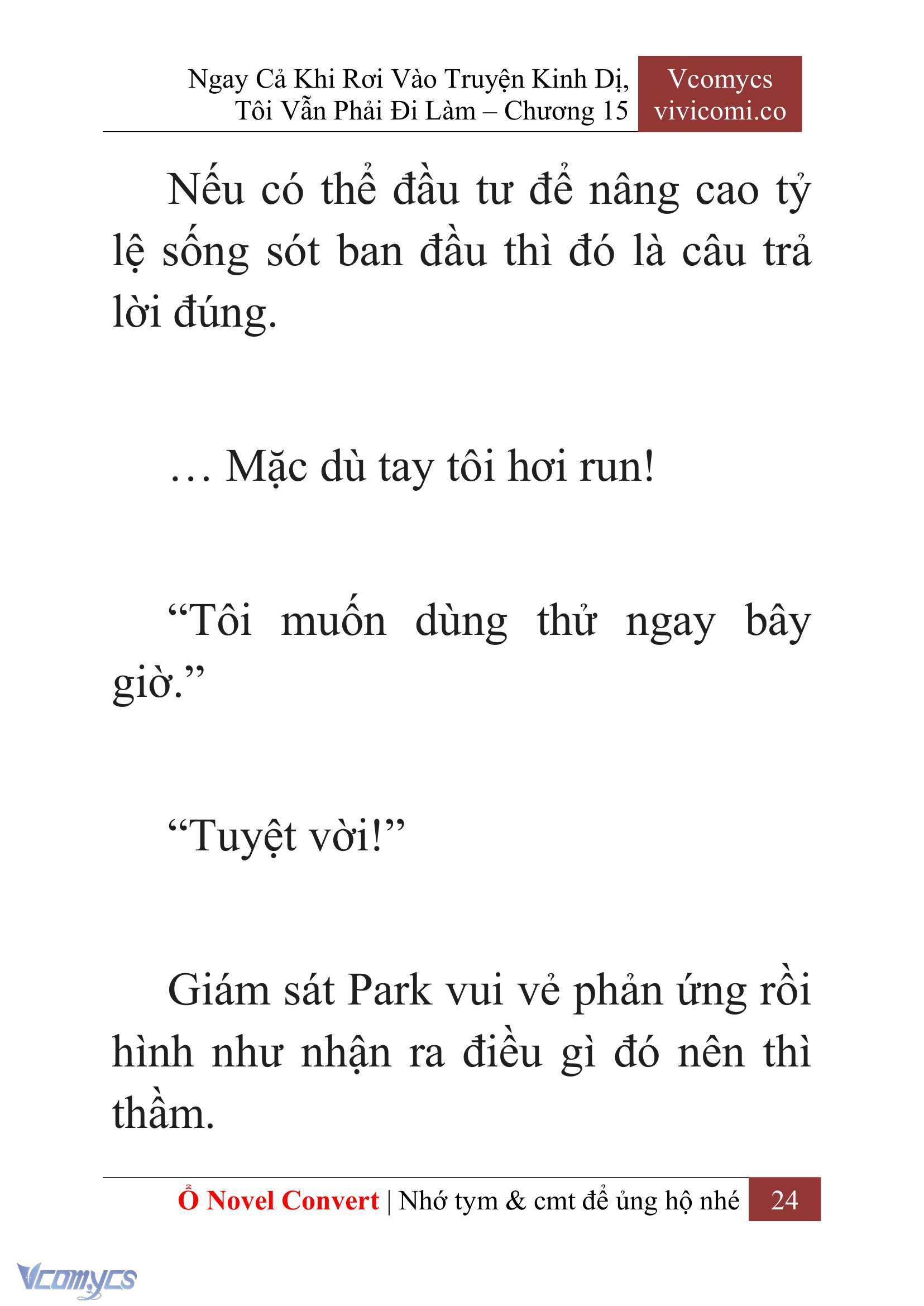 [Novel] Ngay Cả Khi Rơi Vào Truyện Kinh Dị, Tôi Vẫn Phải Đi Làm Chapter 15 - Trang 27
