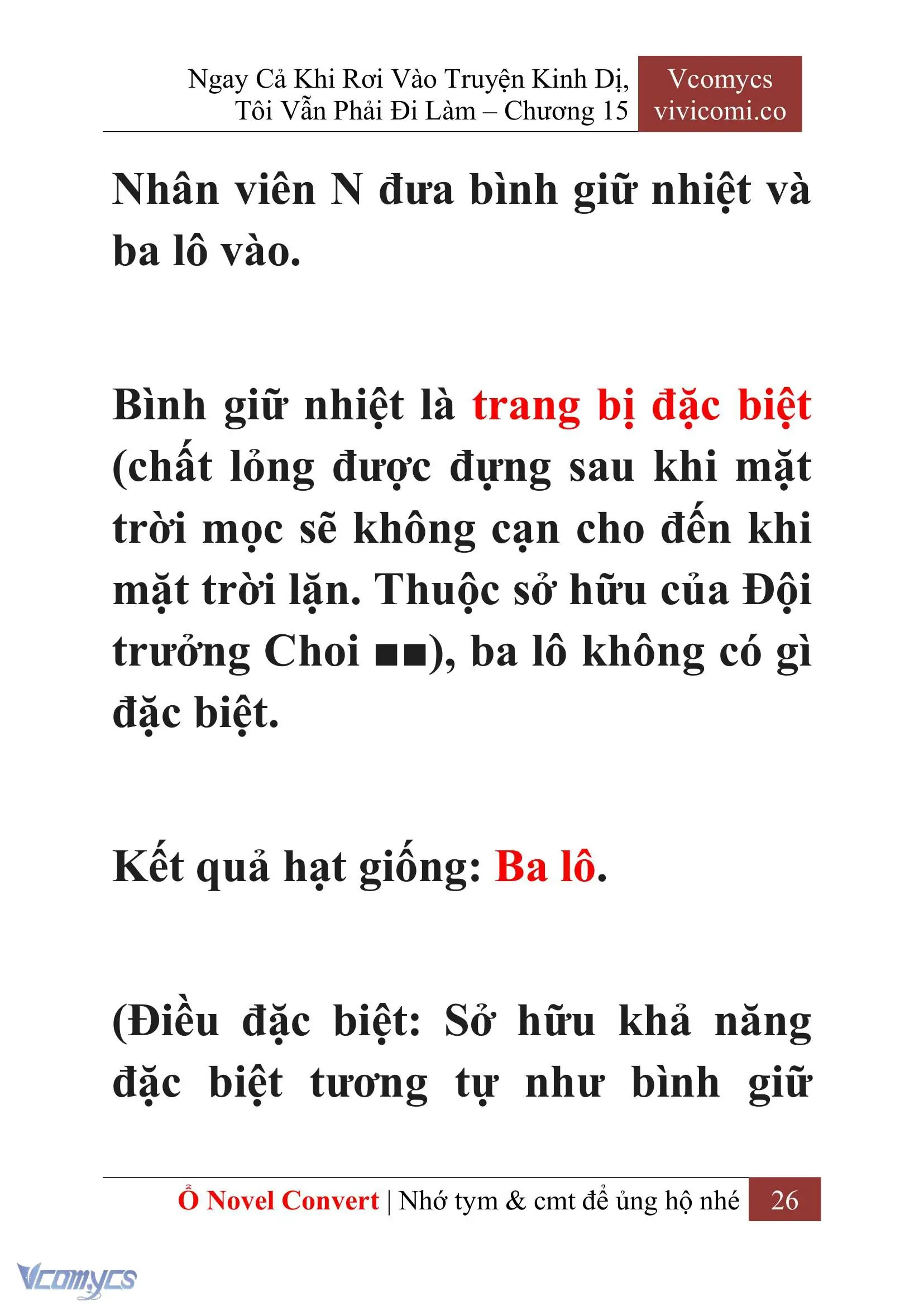 [Novel] Ngay Cả Khi Rơi Vào Truyện Kinh Dị, Tôi Vẫn Phải Đi Làm Chapter 15 - Trang 29