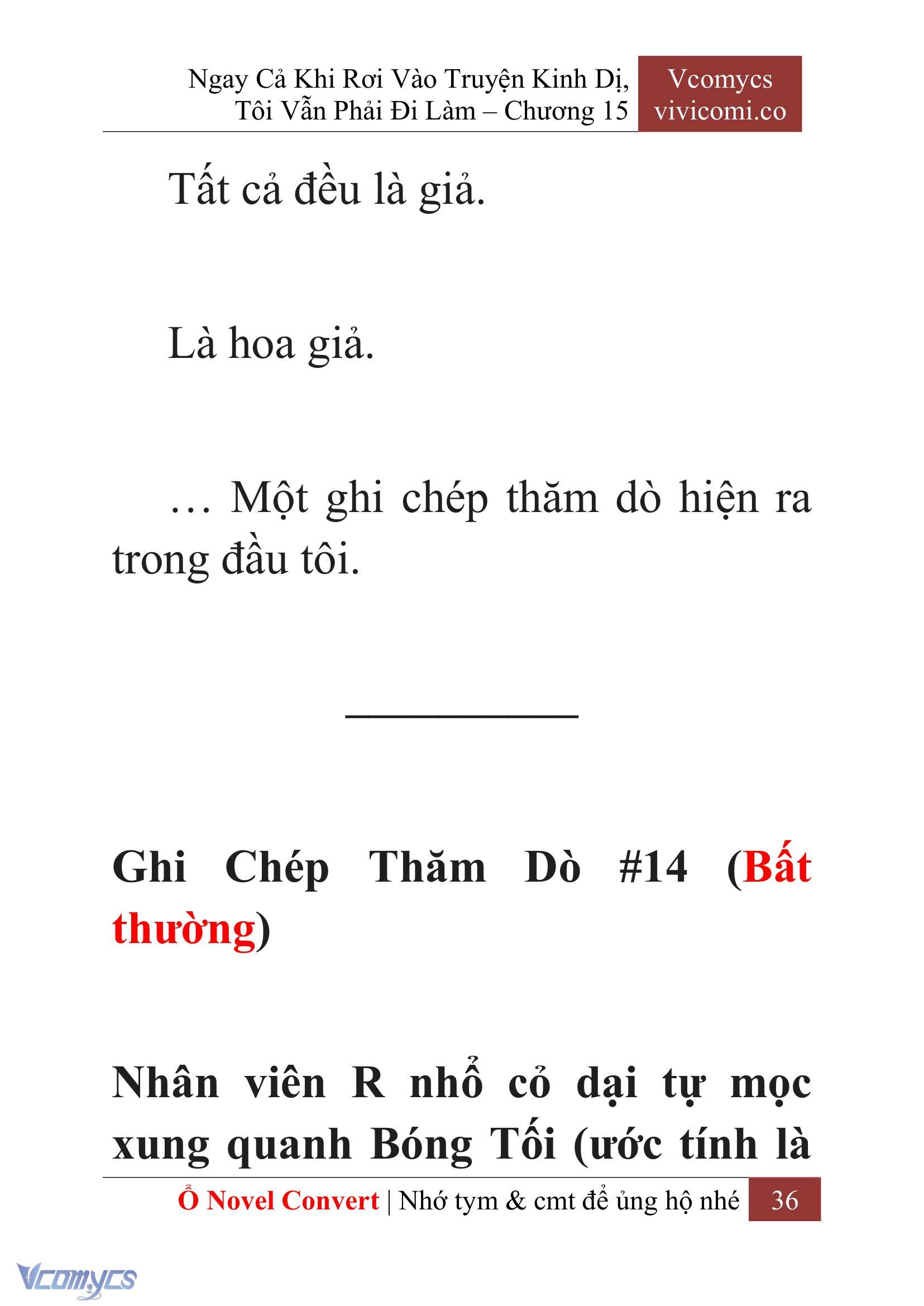 [Novel] Ngay Cả Khi Rơi Vào Truyện Kinh Dị, Tôi Vẫn Phải Đi Làm Chapter 15 - Trang 39