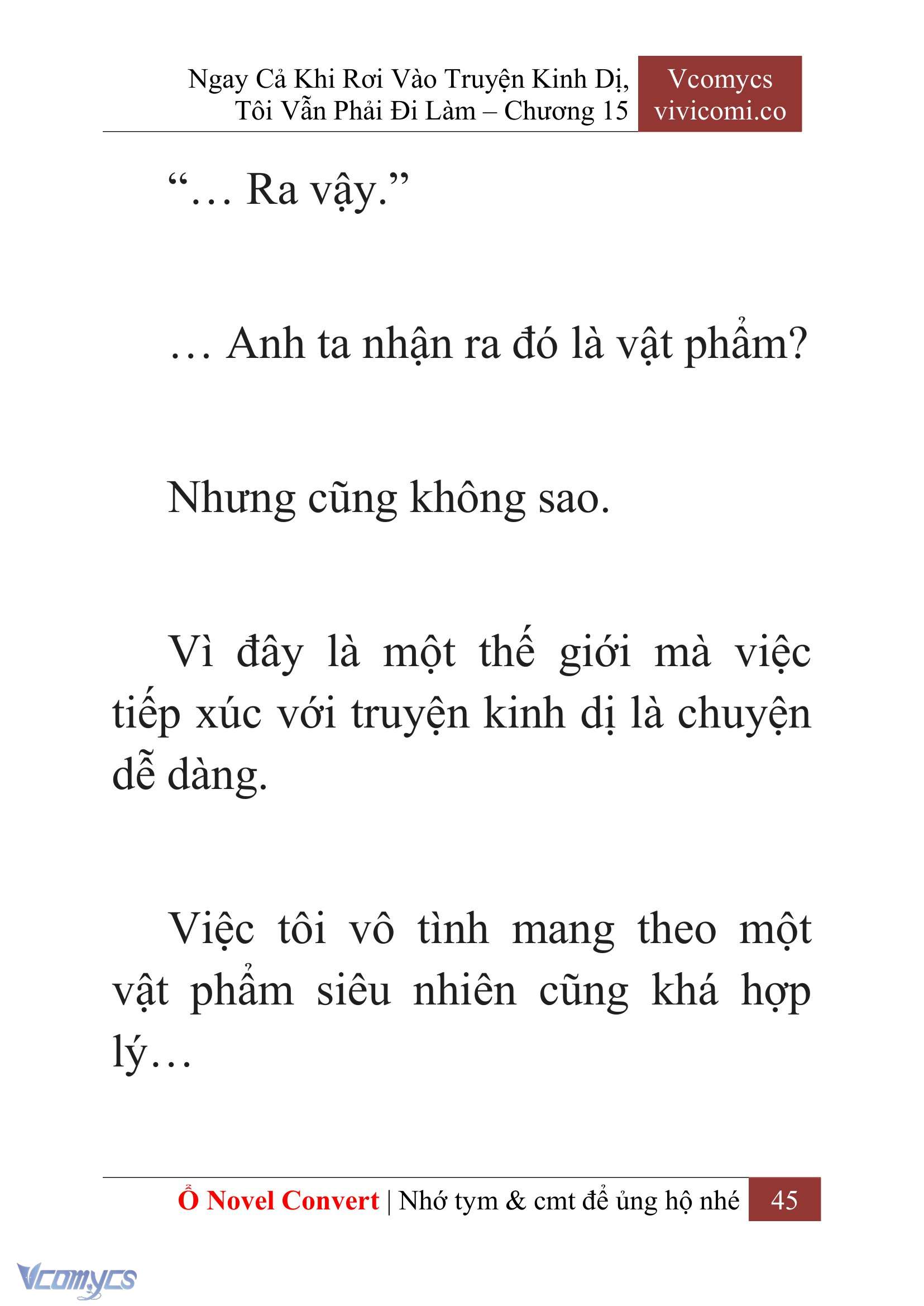 [Novel] Ngay Cả Khi Rơi Vào Truyện Kinh Dị, Tôi Vẫn Phải Đi Làm Chapter 15 - Trang 48