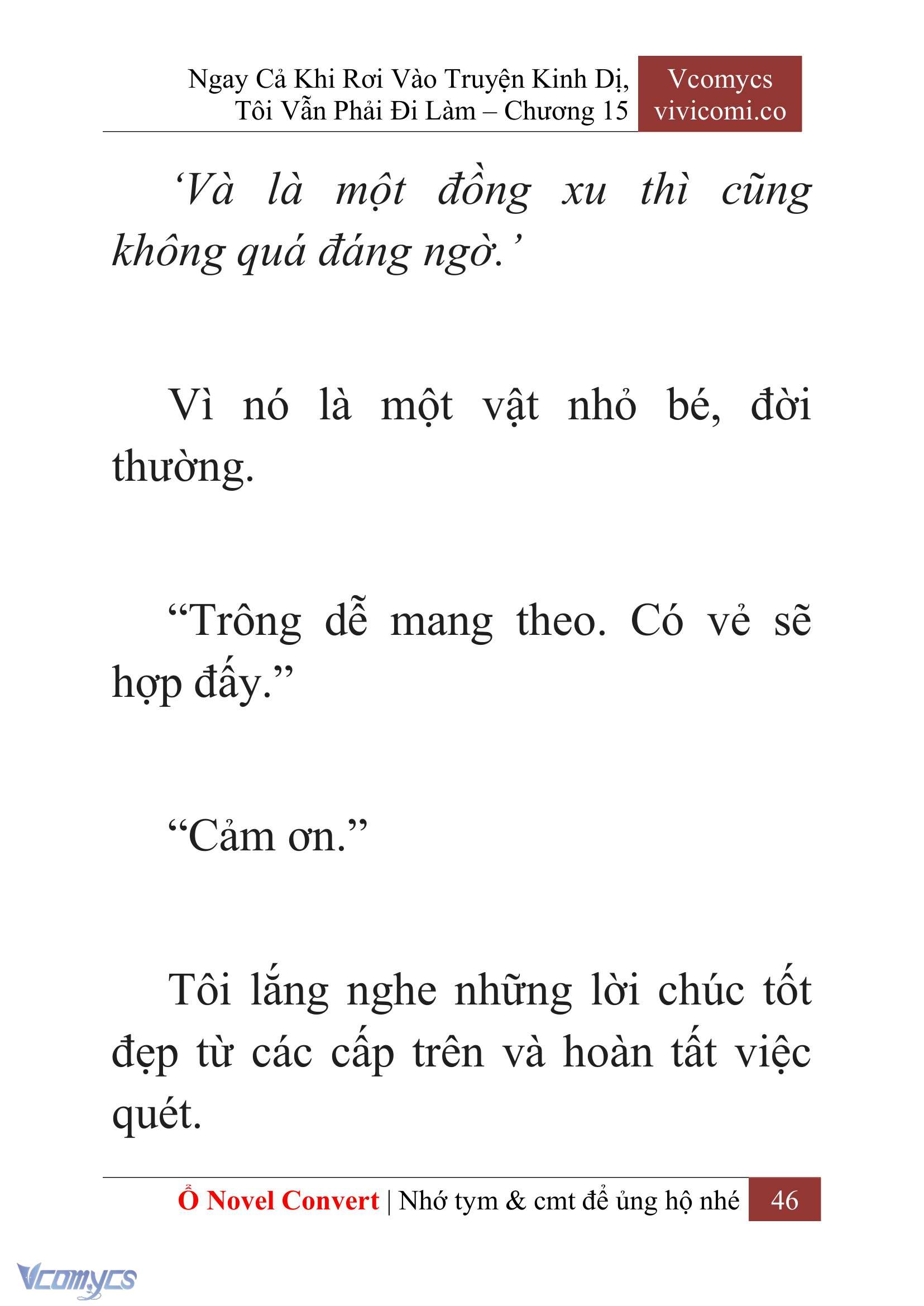 [Novel] Ngay Cả Khi Rơi Vào Truyện Kinh Dị, Tôi Vẫn Phải Đi Làm Chapter 15 - Trang 49