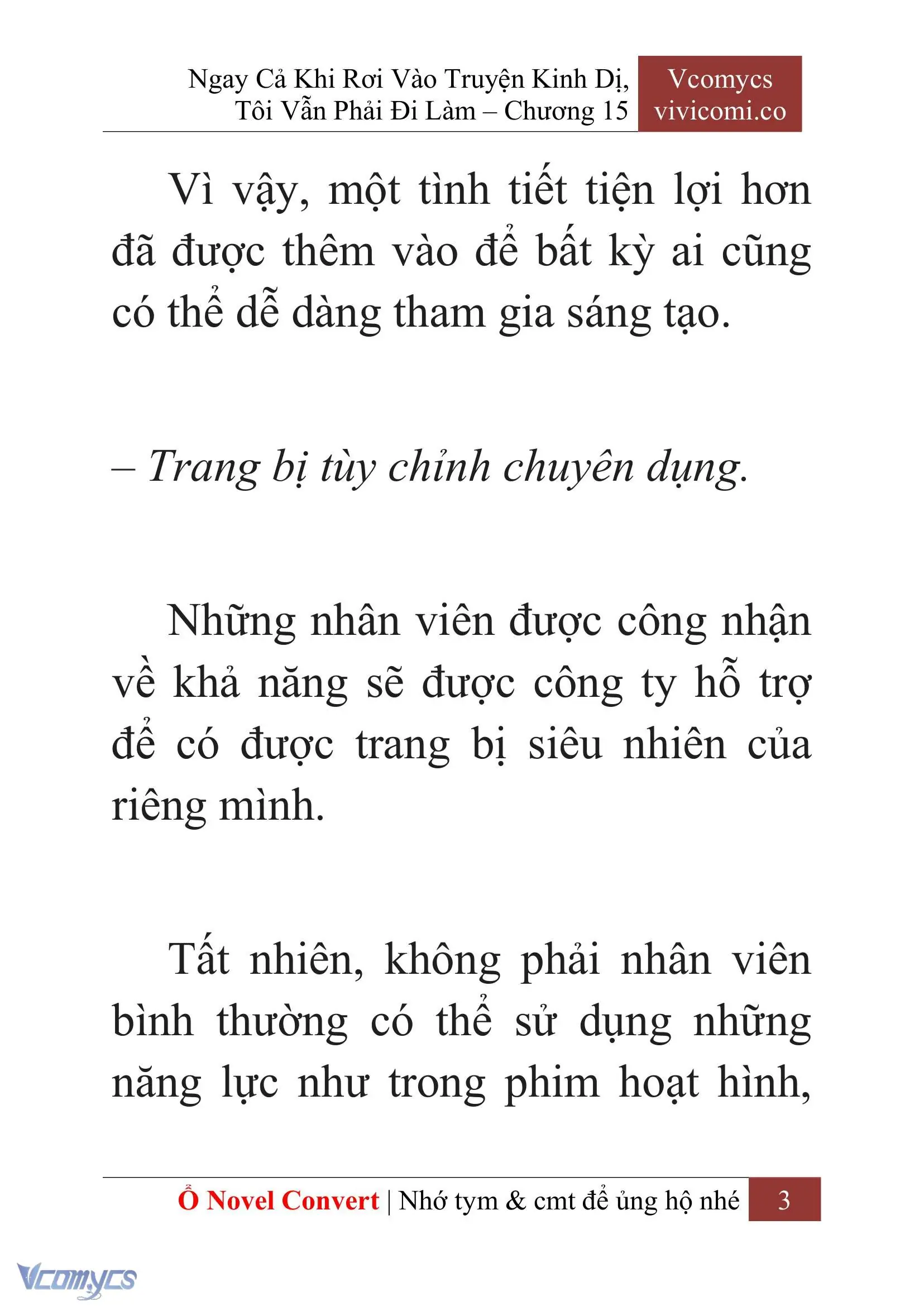 [Novel] Ngay Cả Khi Rơi Vào Truyện Kinh Dị, Tôi Vẫn Phải Đi Làm Chapter 15 - Trang 6