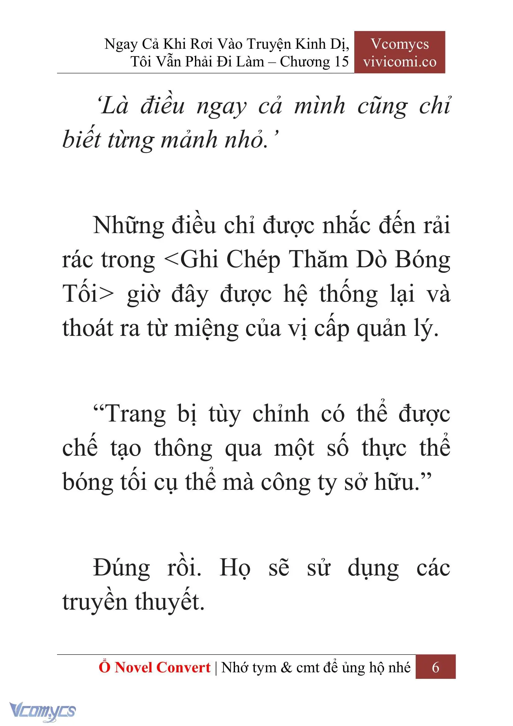 [Novel] Ngay Cả Khi Rơi Vào Truyện Kinh Dị, Tôi Vẫn Phải Đi Làm Chapter 15 - Trang 9