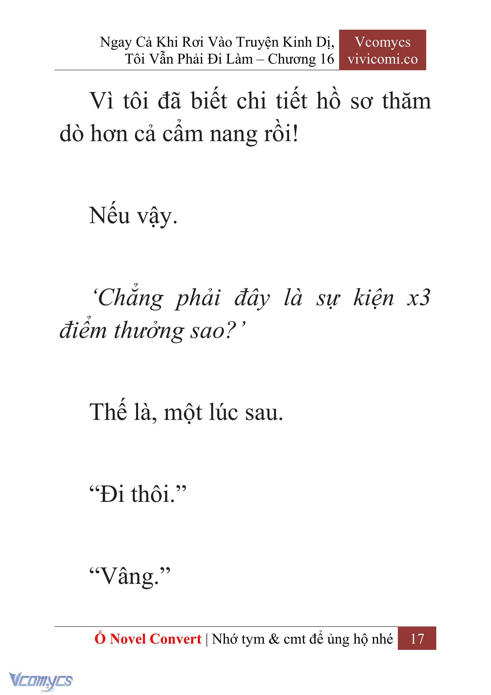 [Novel] Ngay Cả Khi Rơi Vào Truyện Kinh Dị, Tôi Vẫn Phải Đi Làm Chapter 16 - Trang 20