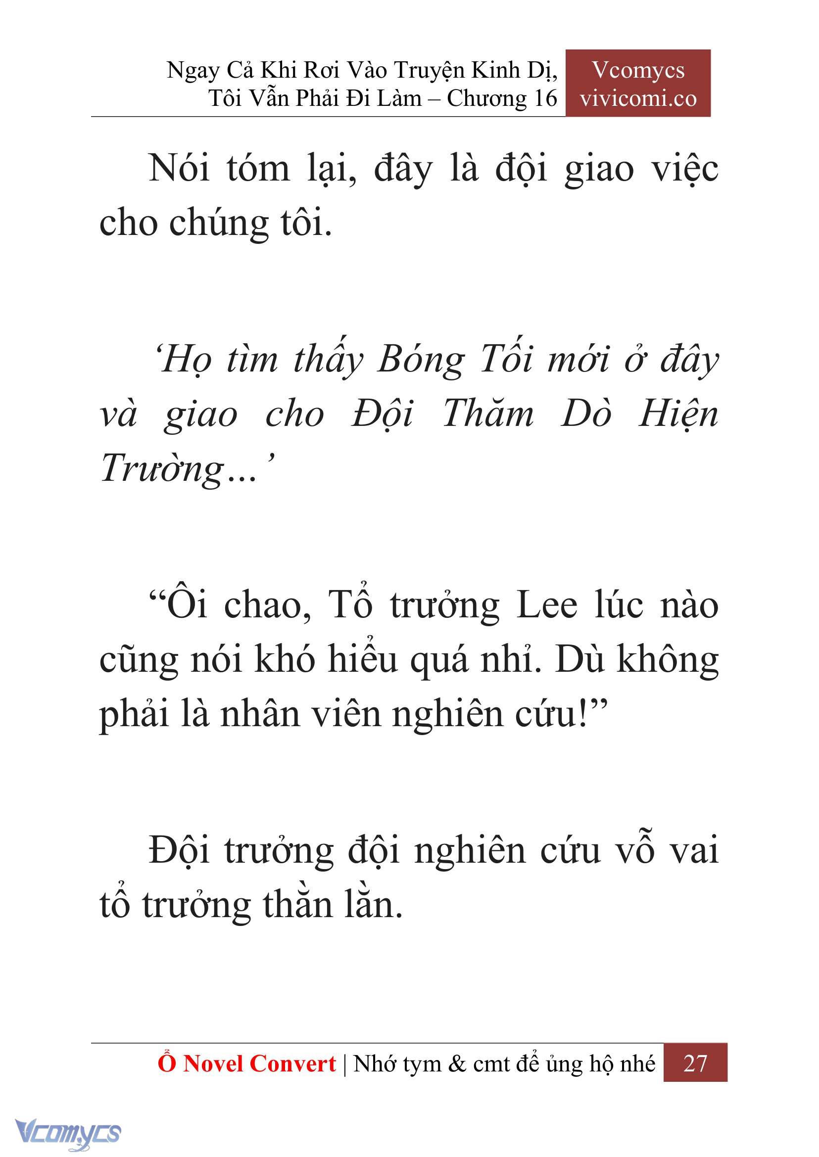 [Novel] Ngay Cả Khi Rơi Vào Truyện Kinh Dị, Tôi Vẫn Phải Đi Làm Chapter 16 - Trang 30