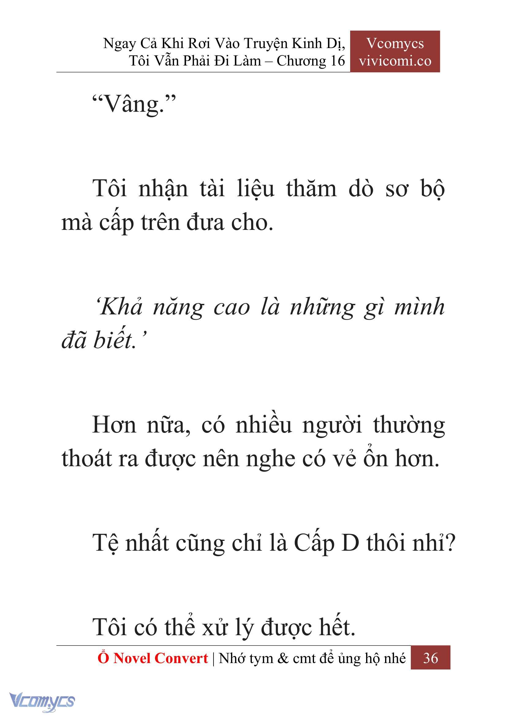 [Novel] Ngay Cả Khi Rơi Vào Truyện Kinh Dị, Tôi Vẫn Phải Đi Làm Chapter 16 - Trang 39