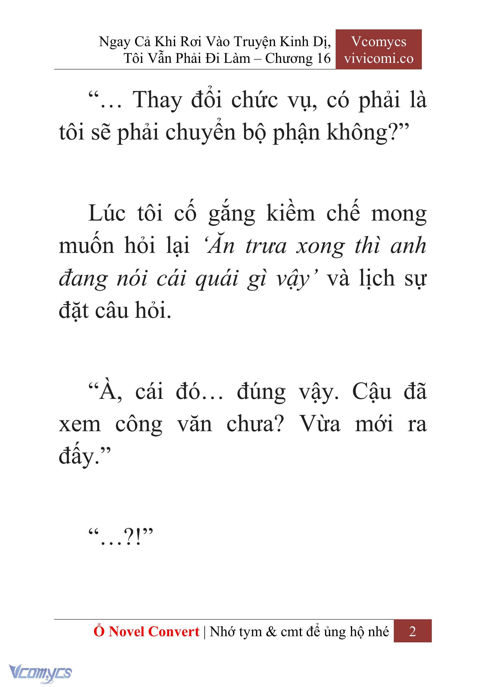 [Novel] Ngay Cả Khi Rơi Vào Truyện Kinh Dị, Tôi Vẫn Phải Đi Làm Chapter 16 - Trang 5