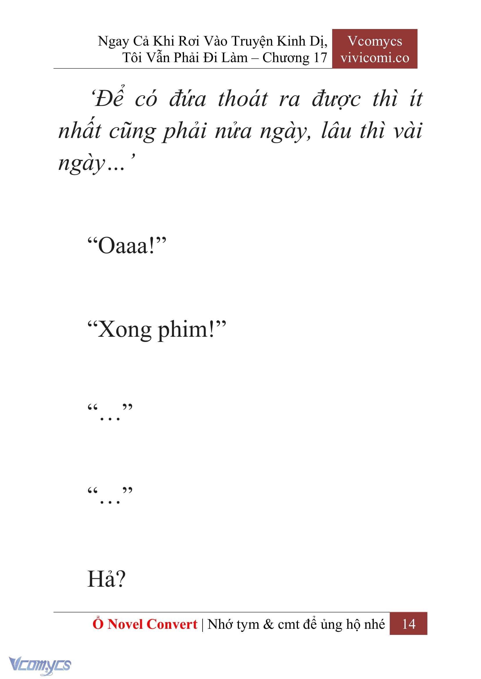 [Novel] Ngay Cả Khi Rơi Vào Truyện Kinh Dị, Tôi Vẫn Phải Đi Làm Chapter 17 - Trang 17