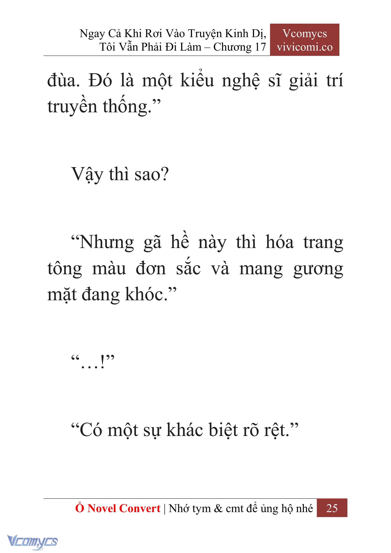 [Novel] Ngay Cả Khi Rơi Vào Truyện Kinh Dị, Tôi Vẫn Phải Đi Làm Chapter 17 - Trang 28