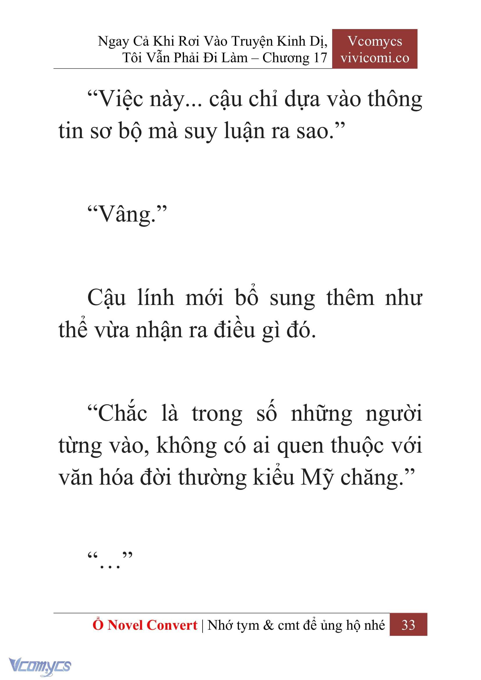 [Novel] Ngay Cả Khi Rơi Vào Truyện Kinh Dị, Tôi Vẫn Phải Đi Làm Chapter 17 - Trang 36