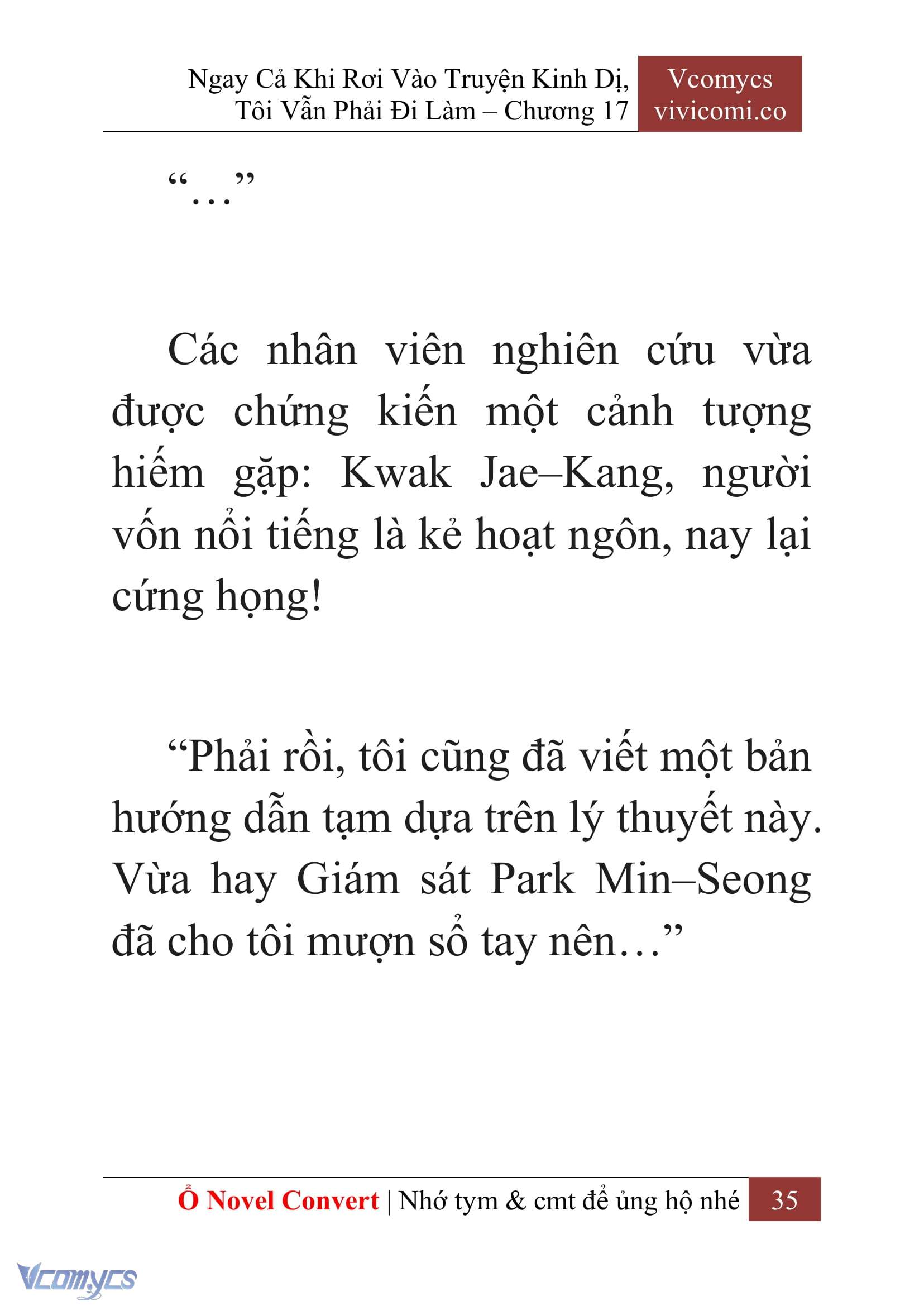 [Novel] Ngay Cả Khi Rơi Vào Truyện Kinh Dị, Tôi Vẫn Phải Đi Làm Chapter 17 - Trang 38