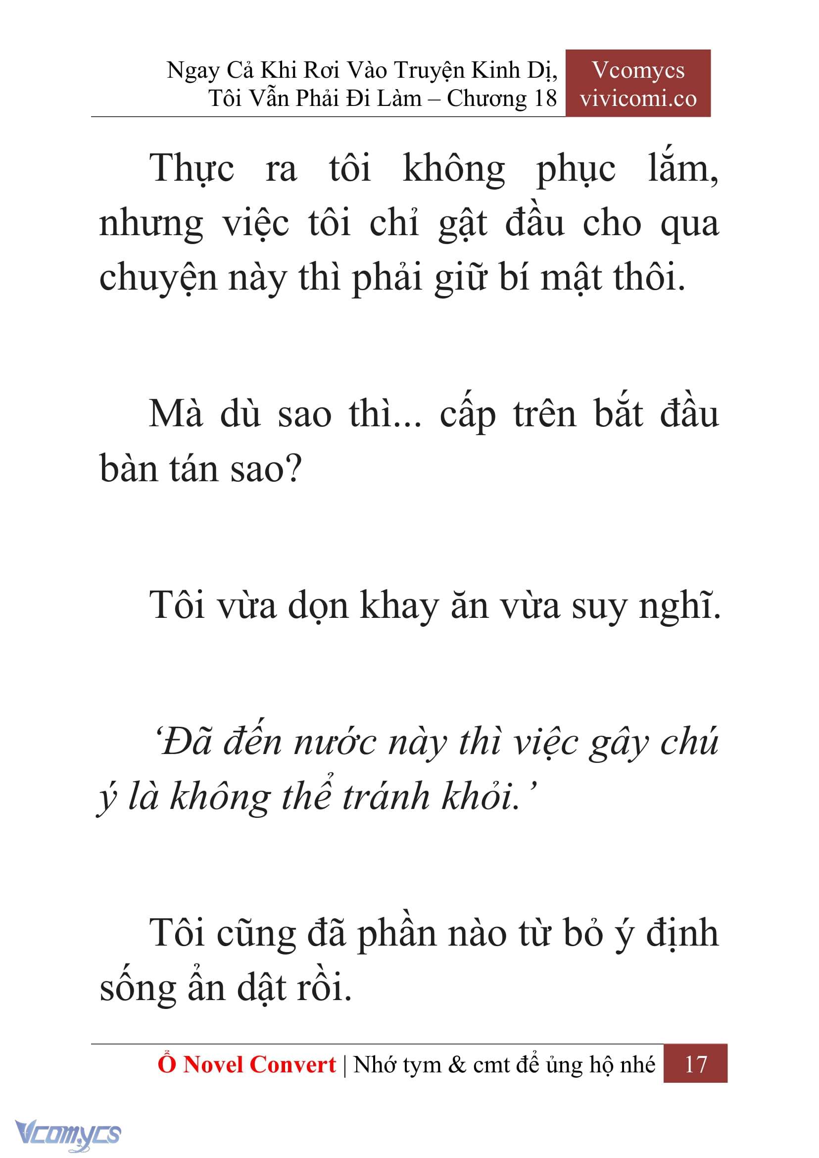[Novel] Ngay Cả Khi Rơi Vào Truyện Kinh Dị, Tôi Vẫn Phải Đi Làm Chapter 18 - Trang 20