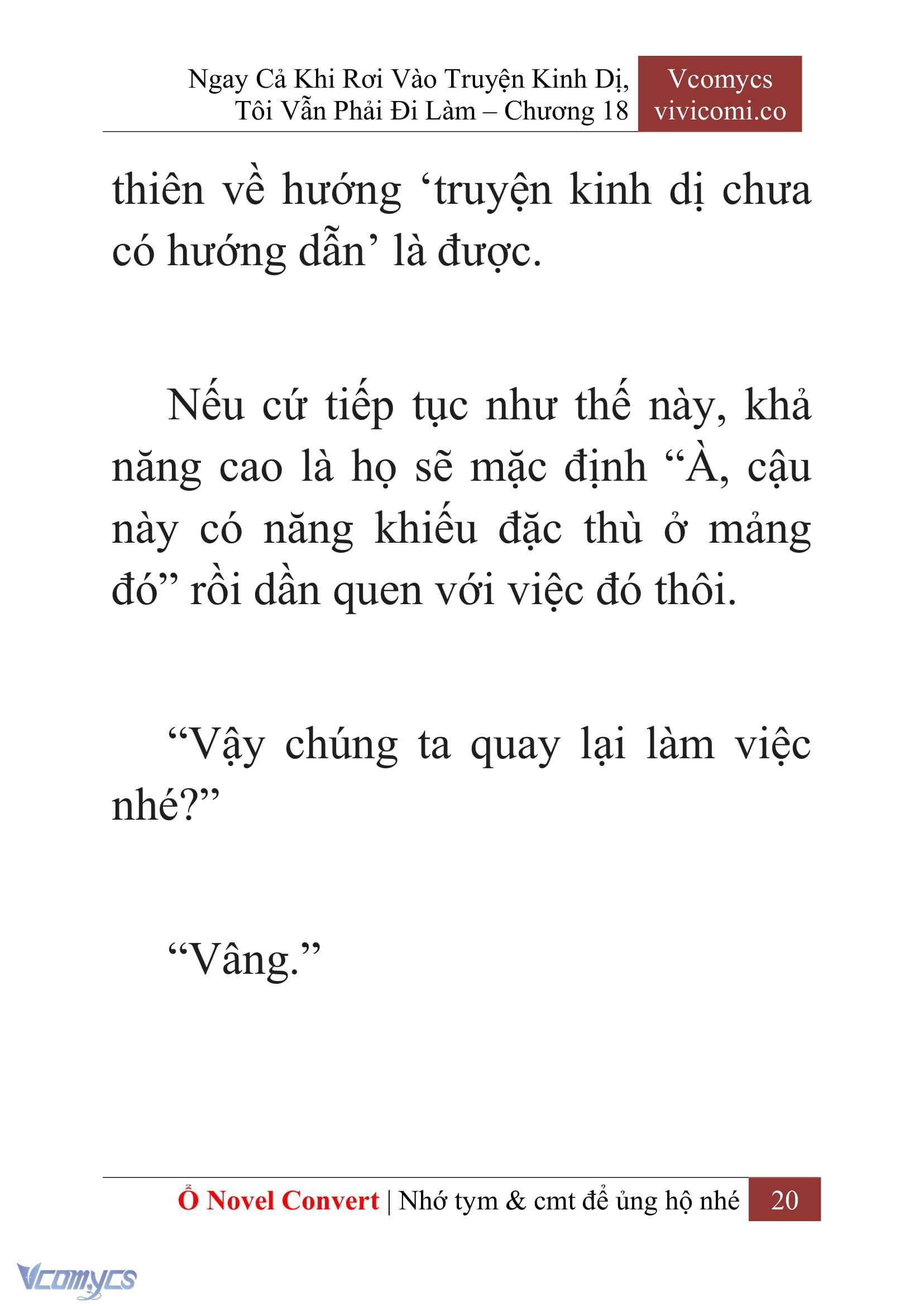 [Novel] Ngay Cả Khi Rơi Vào Truyện Kinh Dị, Tôi Vẫn Phải Đi Làm Chapter 18 - Trang 23