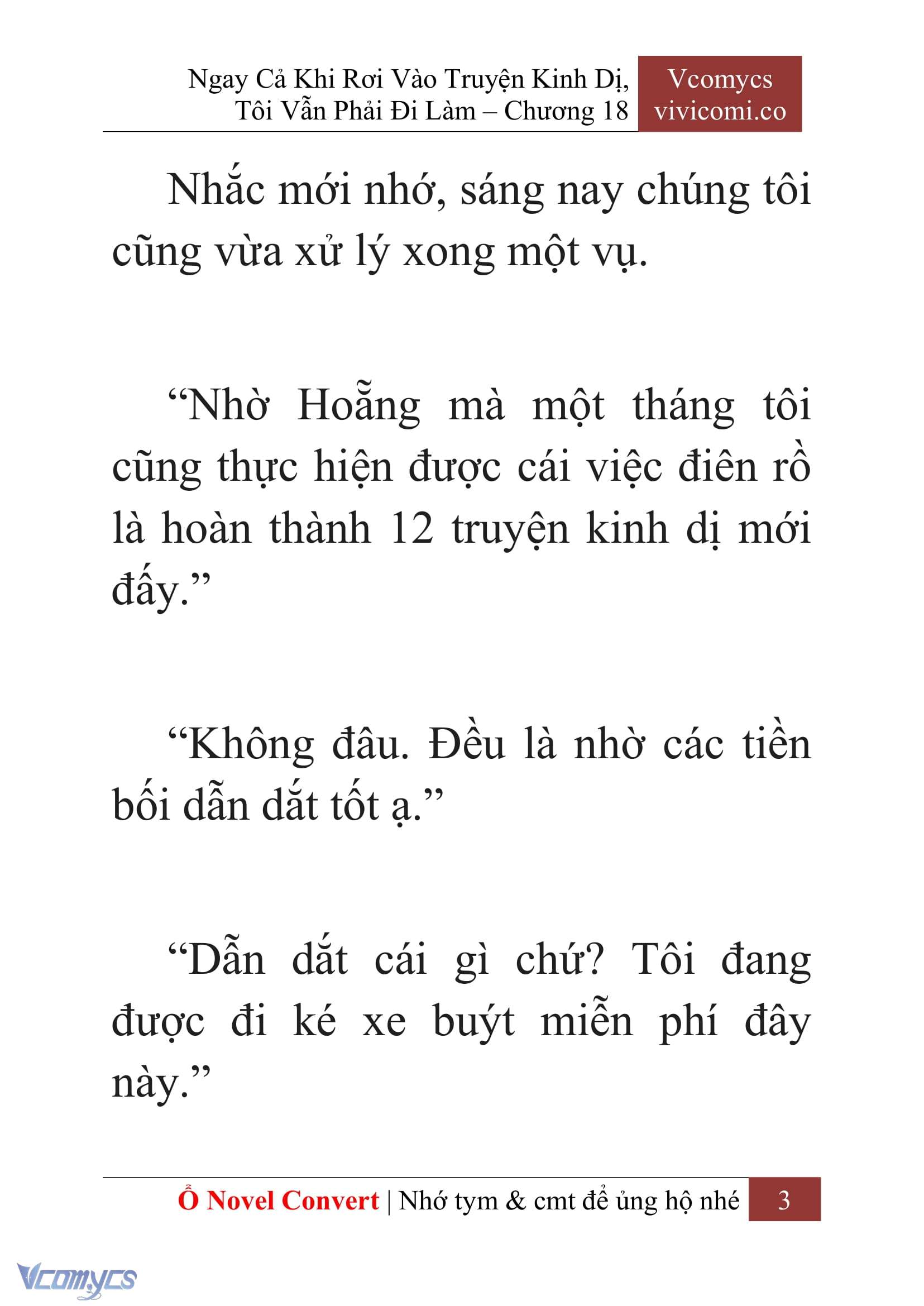 [Novel] Ngay Cả Khi Rơi Vào Truyện Kinh Dị, Tôi Vẫn Phải Đi Làm Chapter 18 - Trang 6