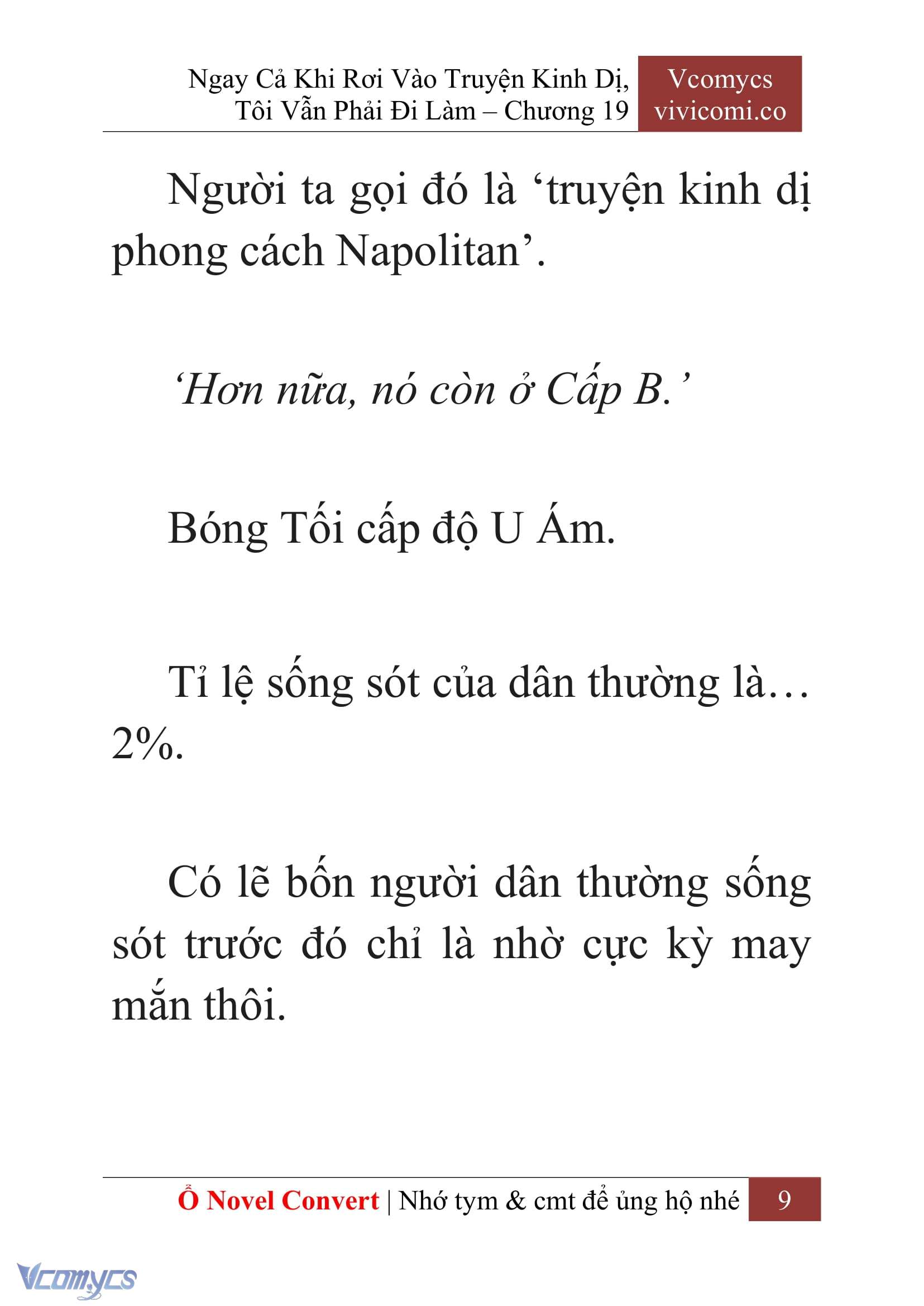 [Novel] Ngay Cả Khi Rơi Vào Truyện Kinh Dị, Tôi Vẫn Phải Đi Làm Chapter 19 - Trang 12