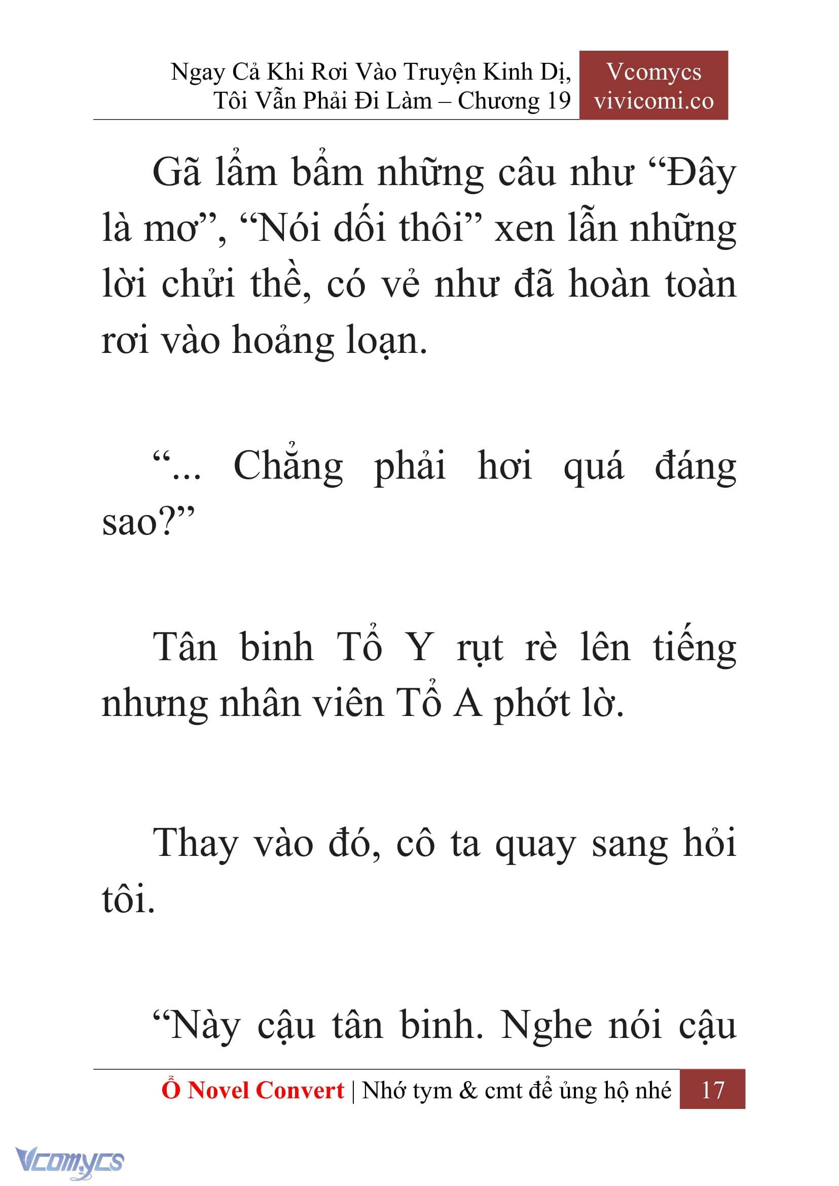 [Novel] Ngay Cả Khi Rơi Vào Truyện Kinh Dị, Tôi Vẫn Phải Đi Làm Chapter 19 - Trang 20