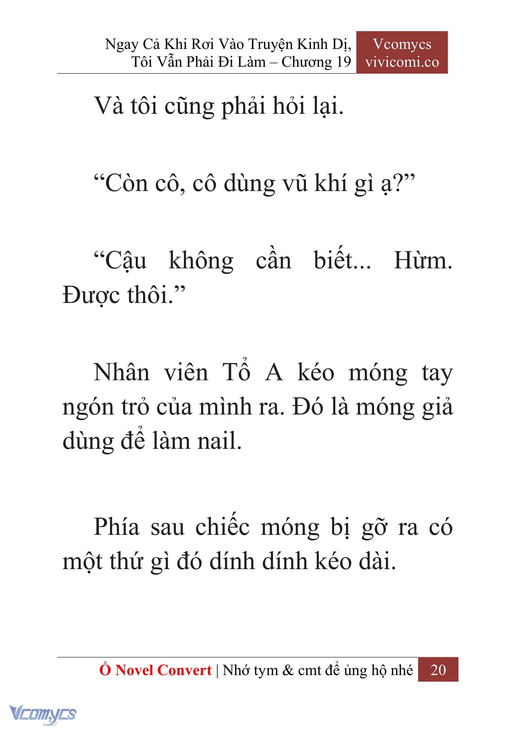 [Novel] Ngay Cả Khi Rơi Vào Truyện Kinh Dị, Tôi Vẫn Phải Đi Làm Chapter 19 - Trang 23
