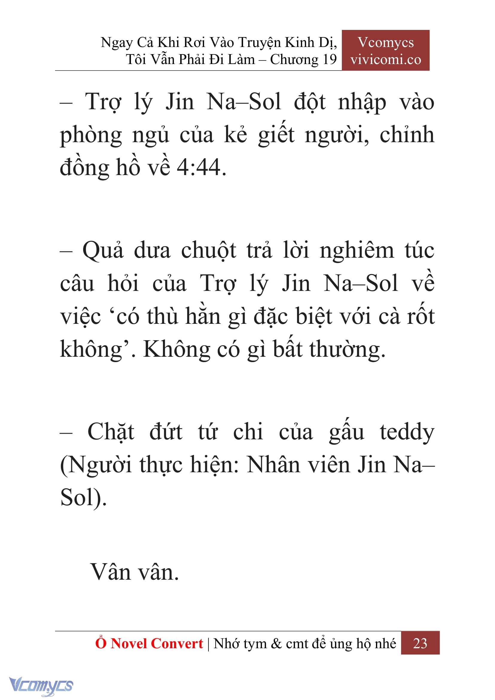 [Novel] Ngay Cả Khi Rơi Vào Truyện Kinh Dị, Tôi Vẫn Phải Đi Làm Chapter 19 - Trang 26