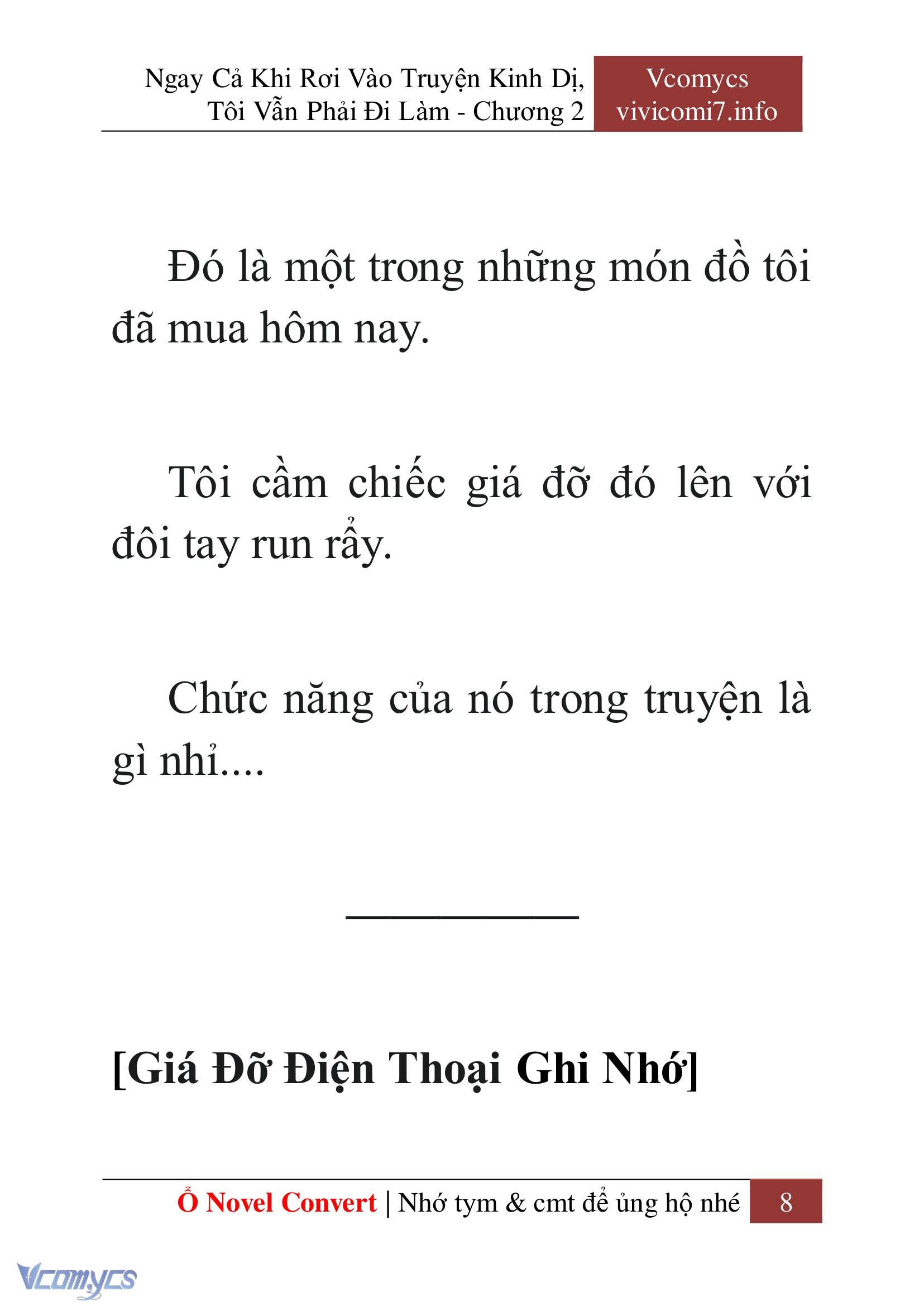 [Novel] Ngay Cả Khi Rơi Vào Truyện Kinh Dị, Tôi Vẫn Phải Đi Làm Chapter 2 - Trang 10