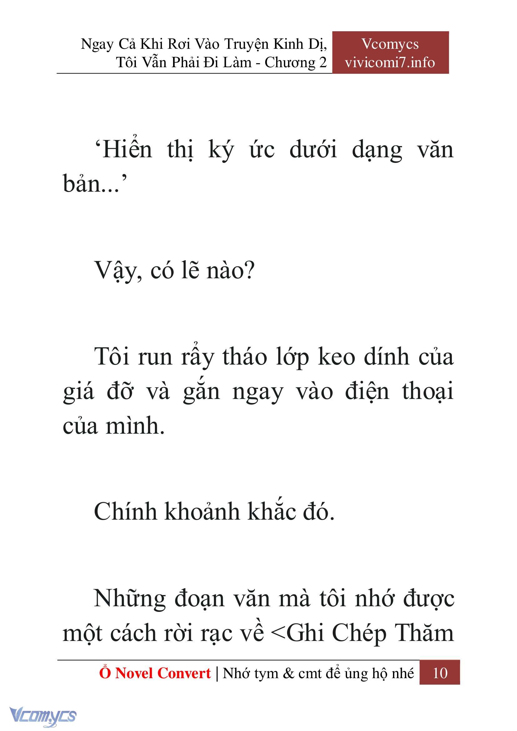 [Novel] Ngay Cả Khi Rơi Vào Truyện Kinh Dị, Tôi Vẫn Phải Đi Làm Chapter 2 - Trang 12