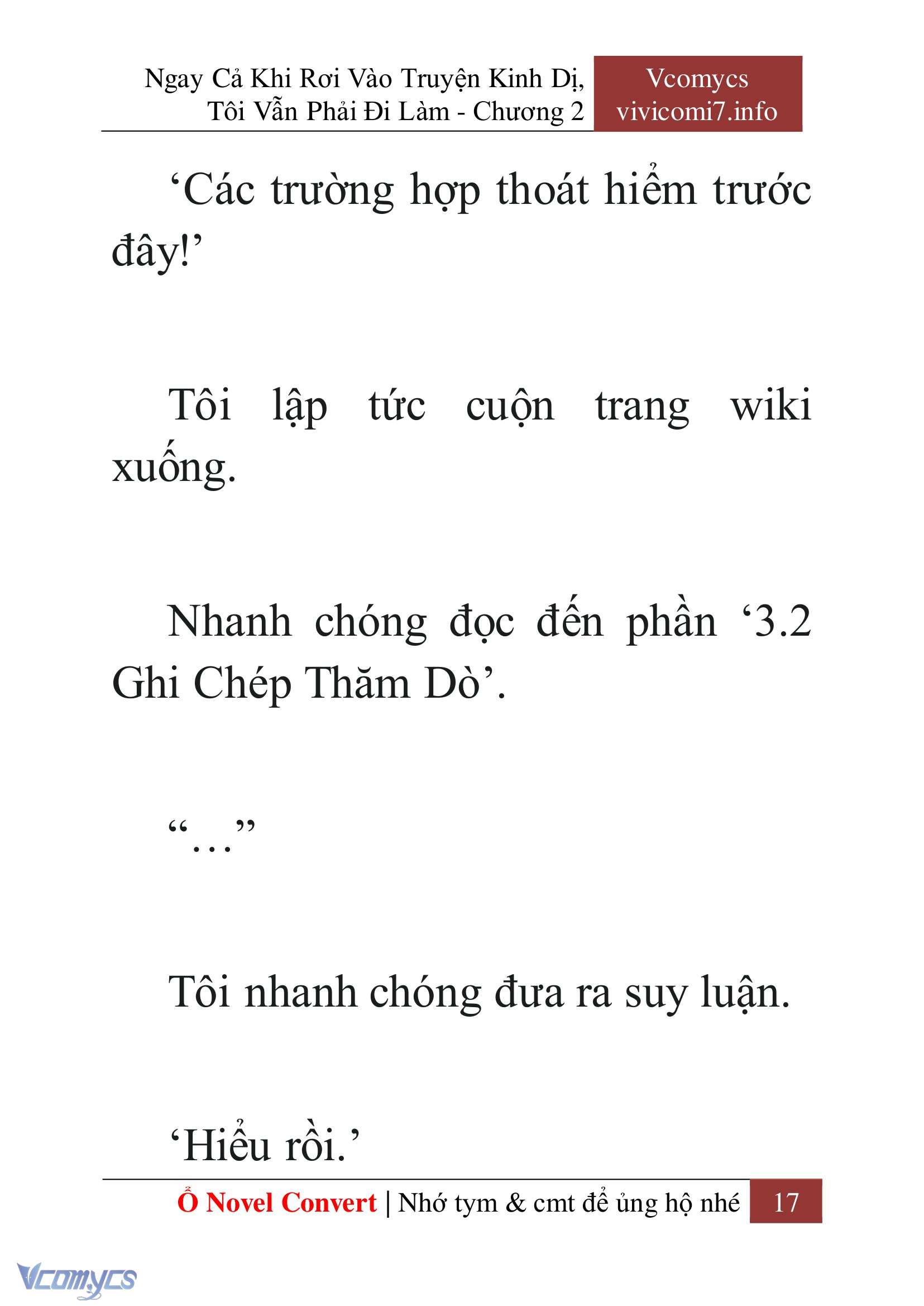 [Novel] Ngay Cả Khi Rơi Vào Truyện Kinh Dị, Tôi Vẫn Phải Đi Làm Chapter 2 - Trang 19