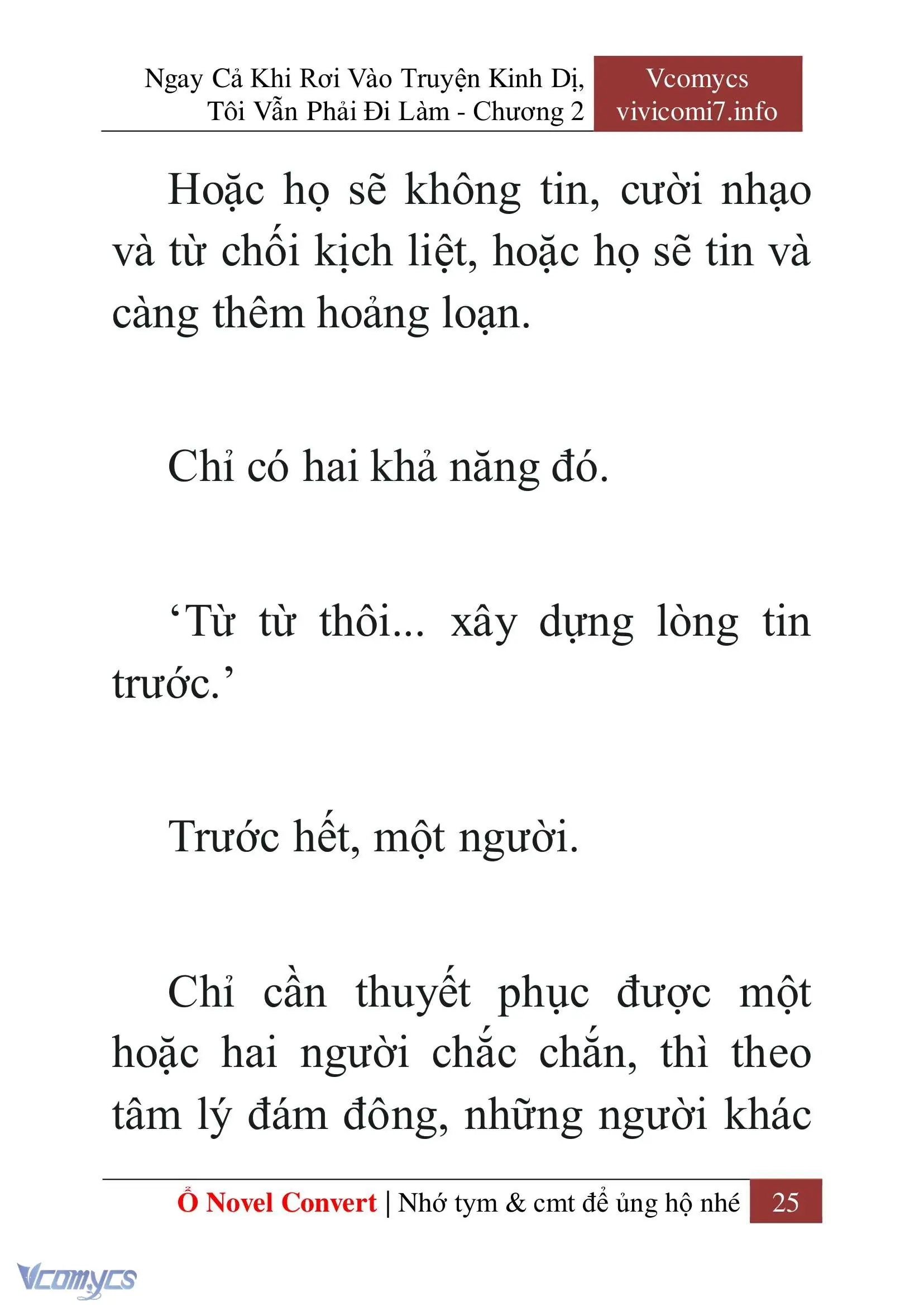 [Novel] Ngay Cả Khi Rơi Vào Truyện Kinh Dị, Tôi Vẫn Phải Đi Làm Chapter 2 - Trang 27