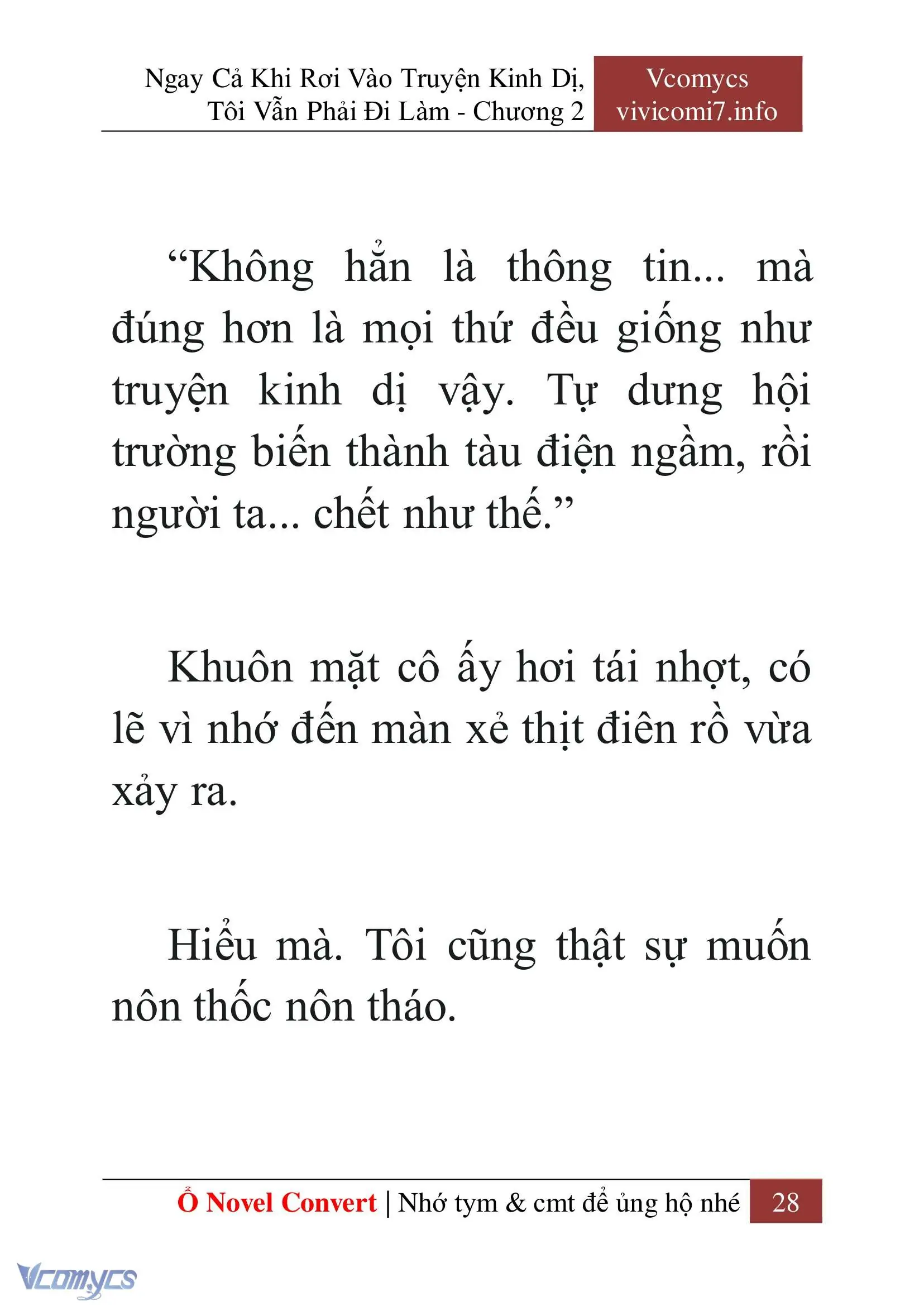 [Novel] Ngay Cả Khi Rơi Vào Truyện Kinh Dị, Tôi Vẫn Phải Đi Làm Chapter 2 - Trang 30