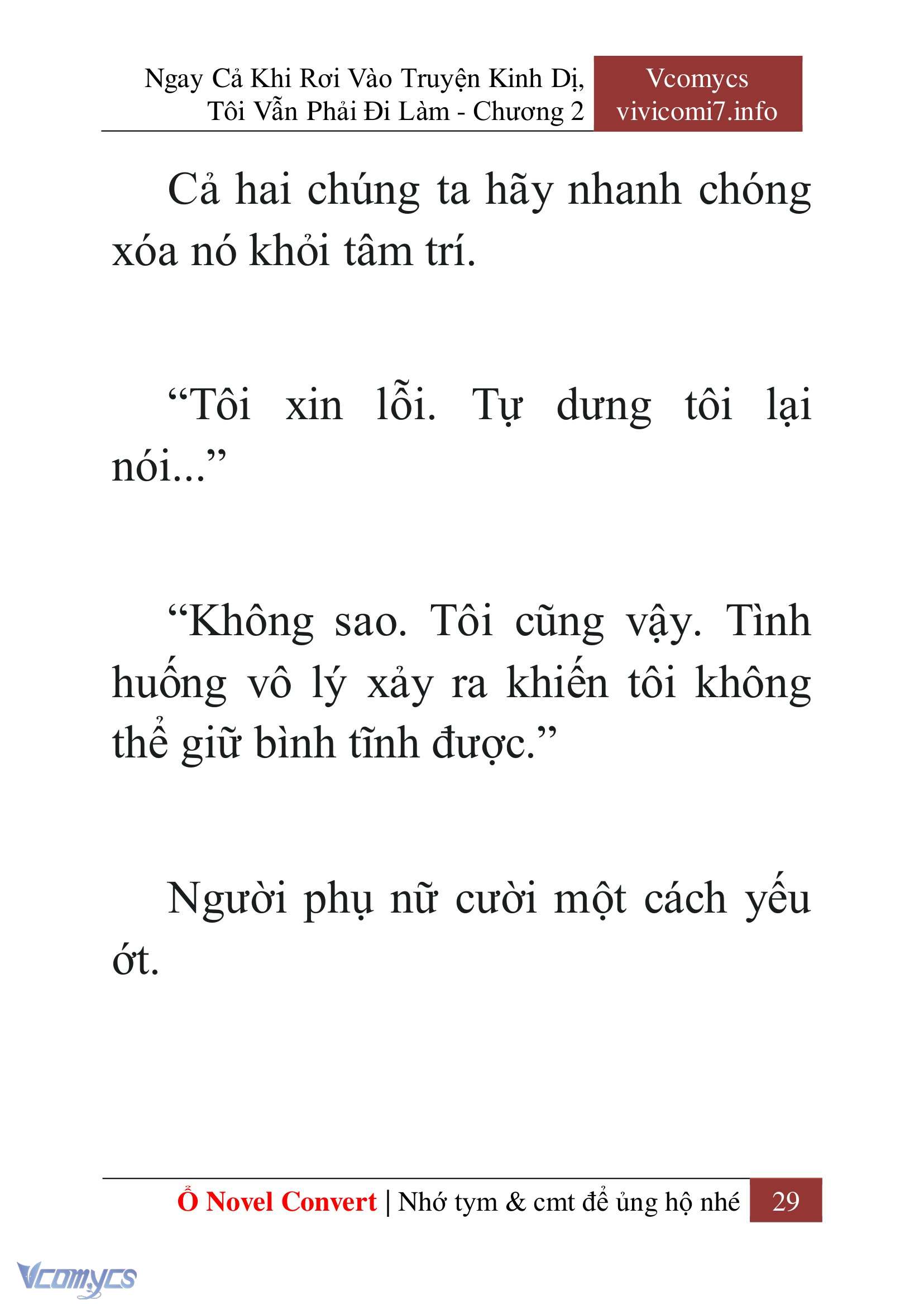[Novel] Ngay Cả Khi Rơi Vào Truyện Kinh Dị, Tôi Vẫn Phải Đi Làm Chapter 2 - Trang 31