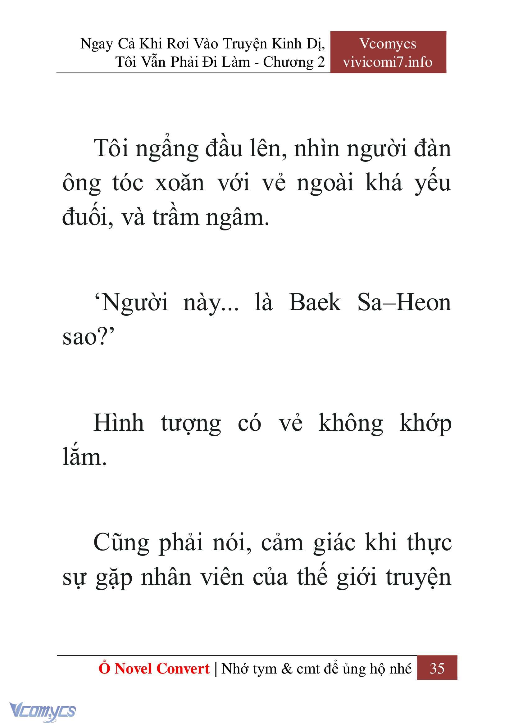 [Novel] Ngay Cả Khi Rơi Vào Truyện Kinh Dị, Tôi Vẫn Phải Đi Làm Chapter 2 - Trang 37