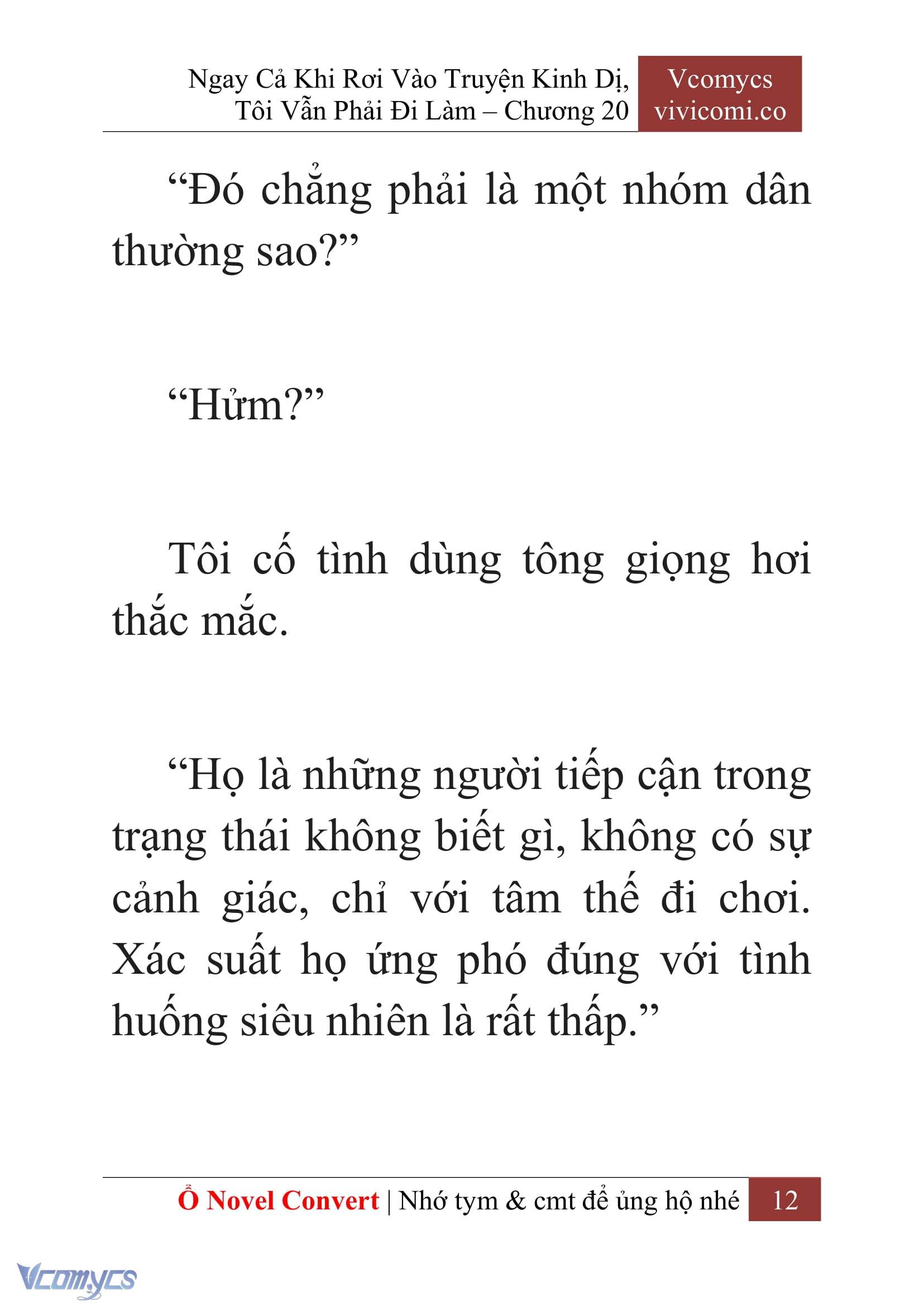 [Novel] Ngay Cả Khi Rơi Vào Truyện Kinh Dị, Tôi Vẫn Phải Đi Làm Chapter 20 - Trang 15