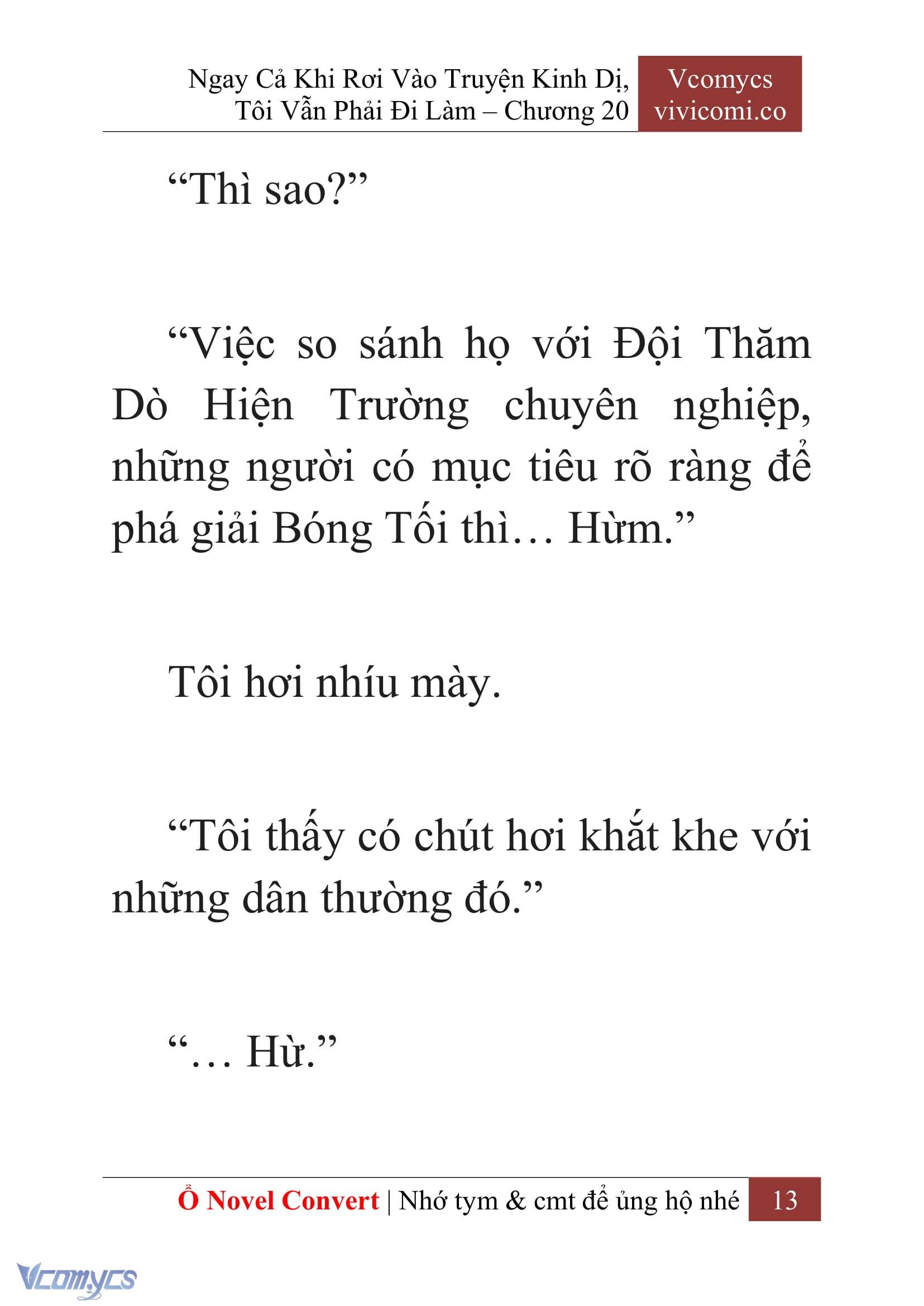 [Novel] Ngay Cả Khi Rơi Vào Truyện Kinh Dị, Tôi Vẫn Phải Đi Làm Chapter 20 - Trang 16