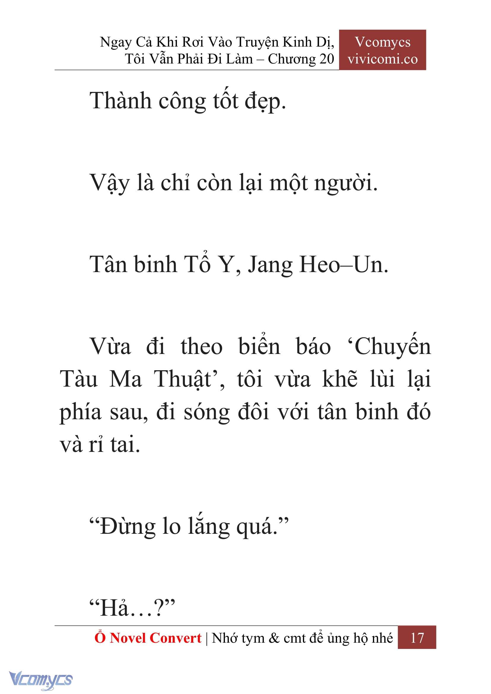 [Novel] Ngay Cả Khi Rơi Vào Truyện Kinh Dị, Tôi Vẫn Phải Đi Làm Chapter 20 - Trang 20