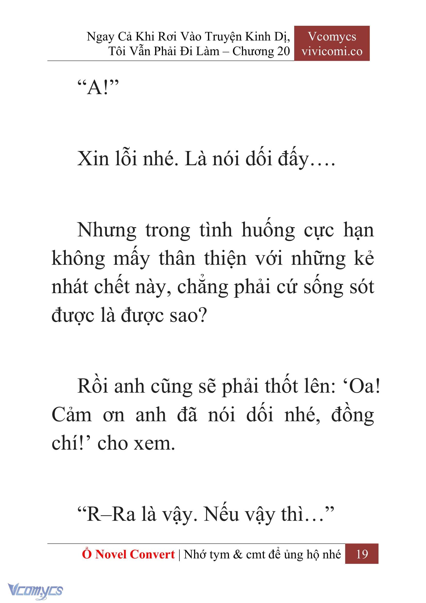 [Novel] Ngay Cả Khi Rơi Vào Truyện Kinh Dị, Tôi Vẫn Phải Đi Làm Chapter 20 - Trang 22